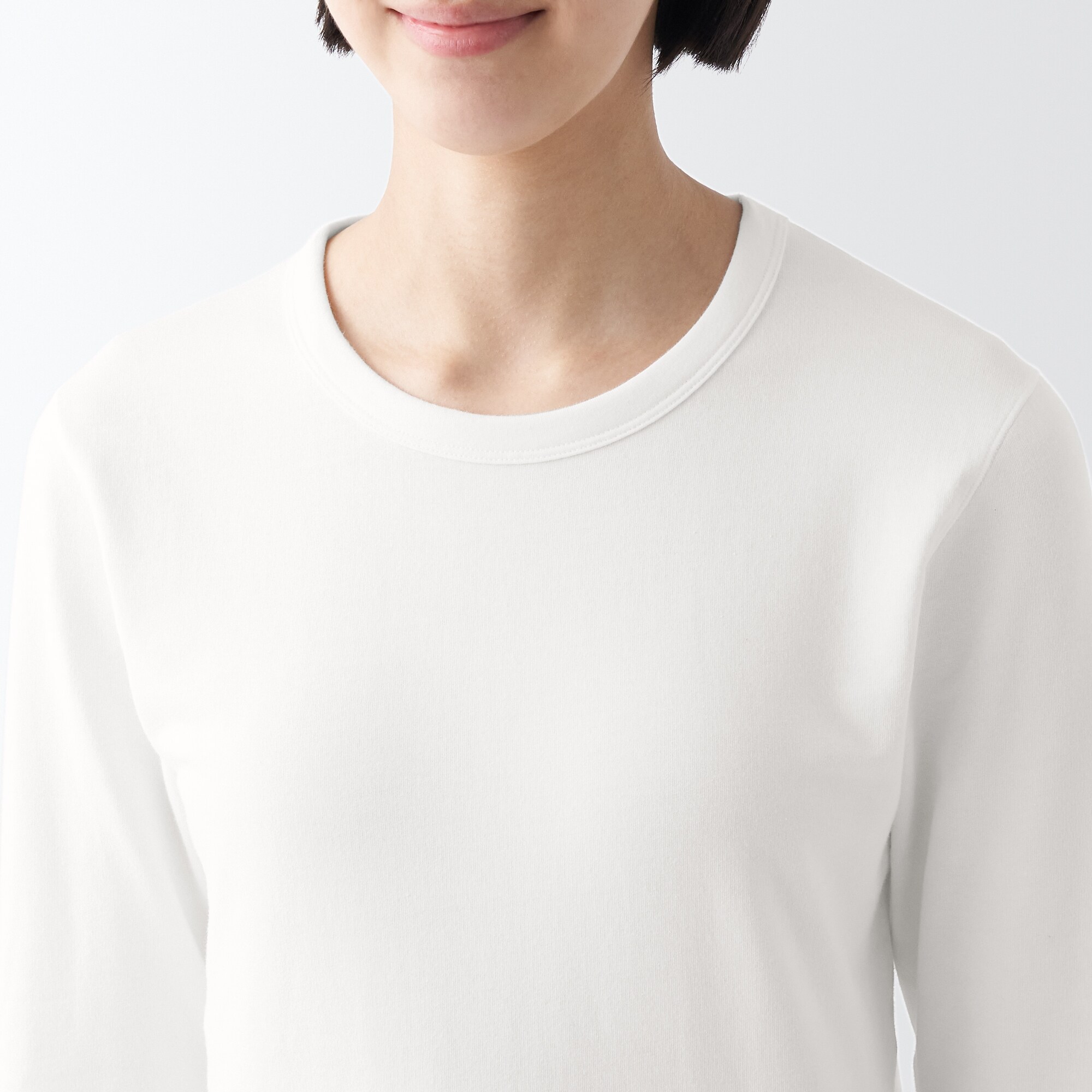 あったか綿　厚手　クルーネック長袖Ｔシャツ