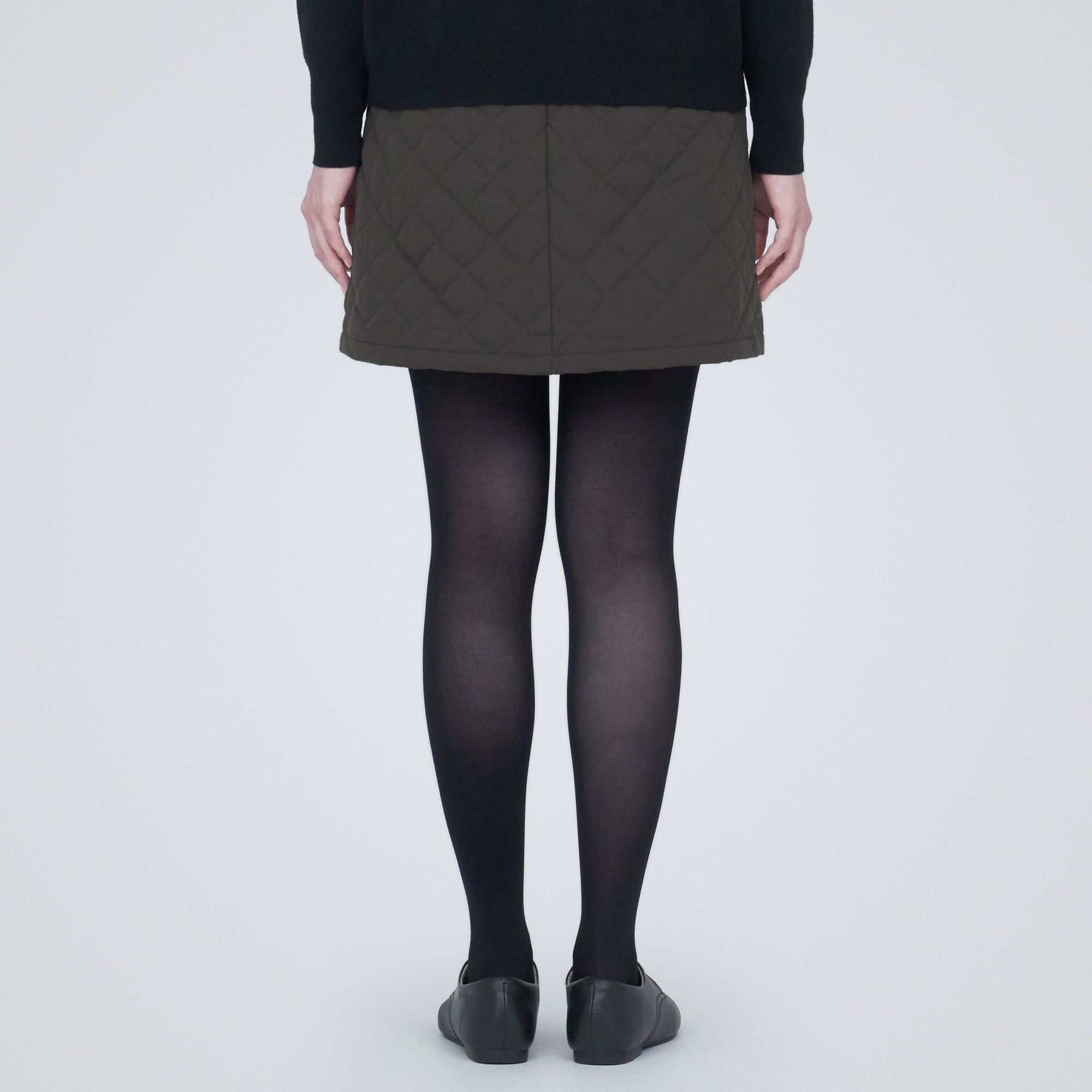 洗える　キルティングミニスカート