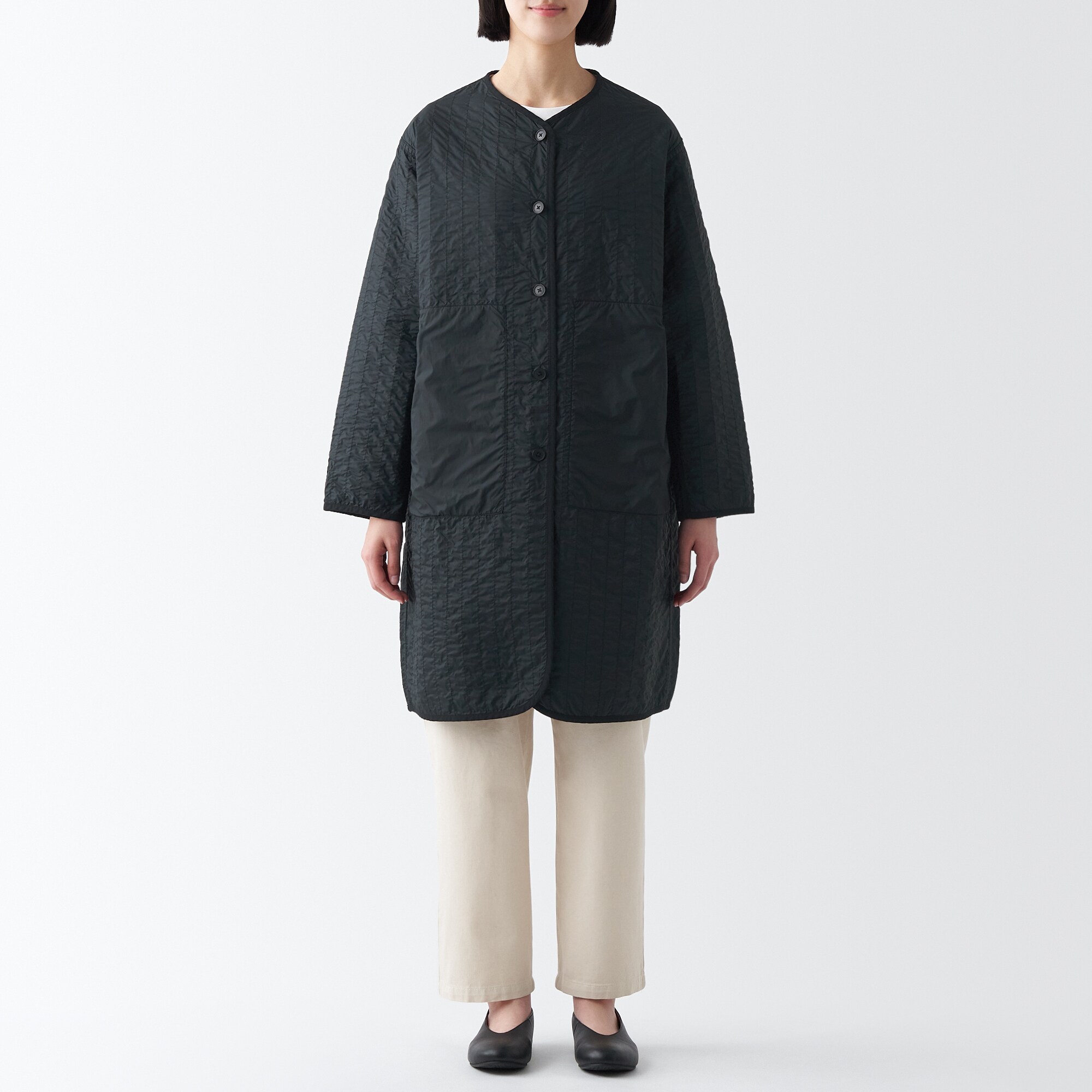 リバーシブルキルトコート