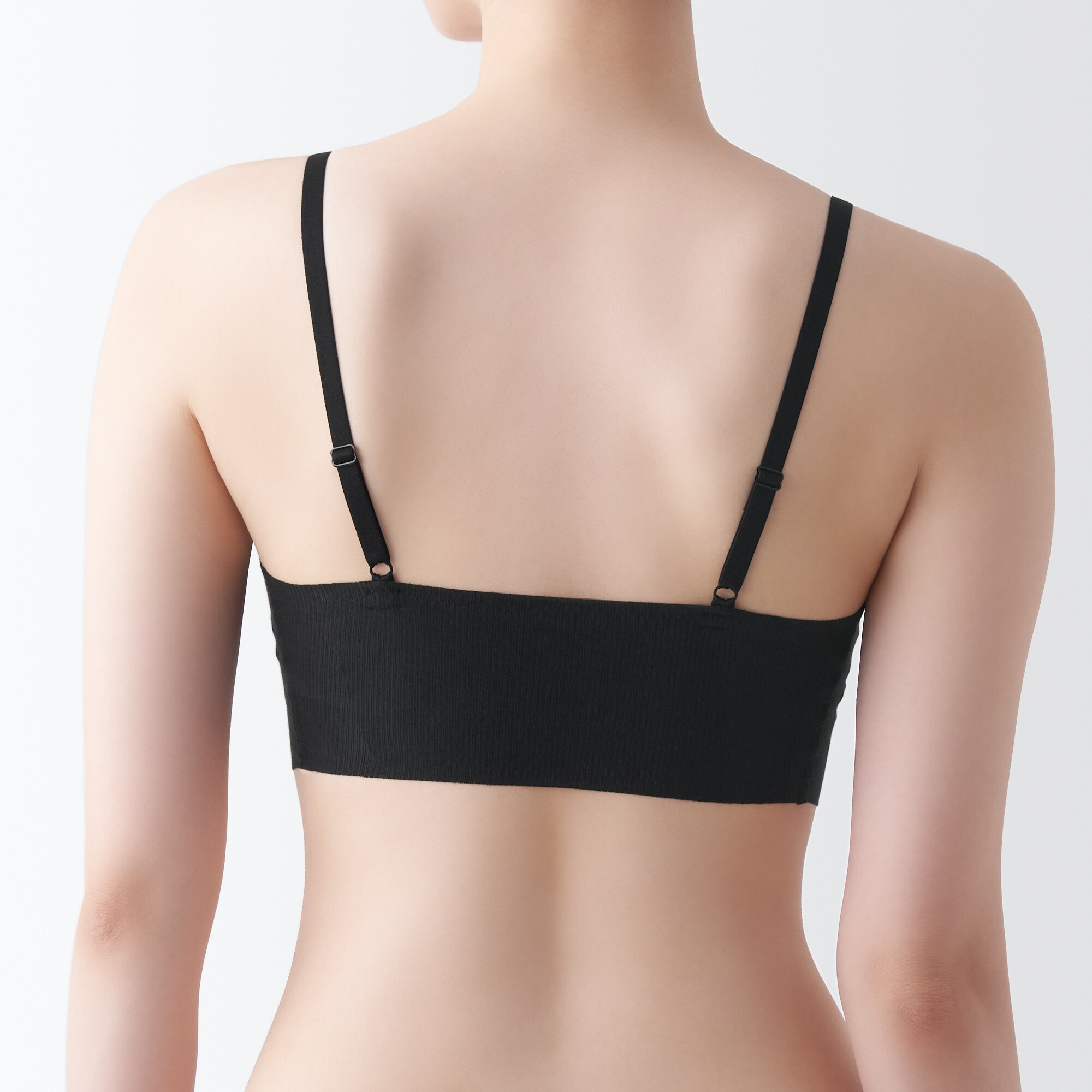 肌あたりがやさしいリブブラジャー