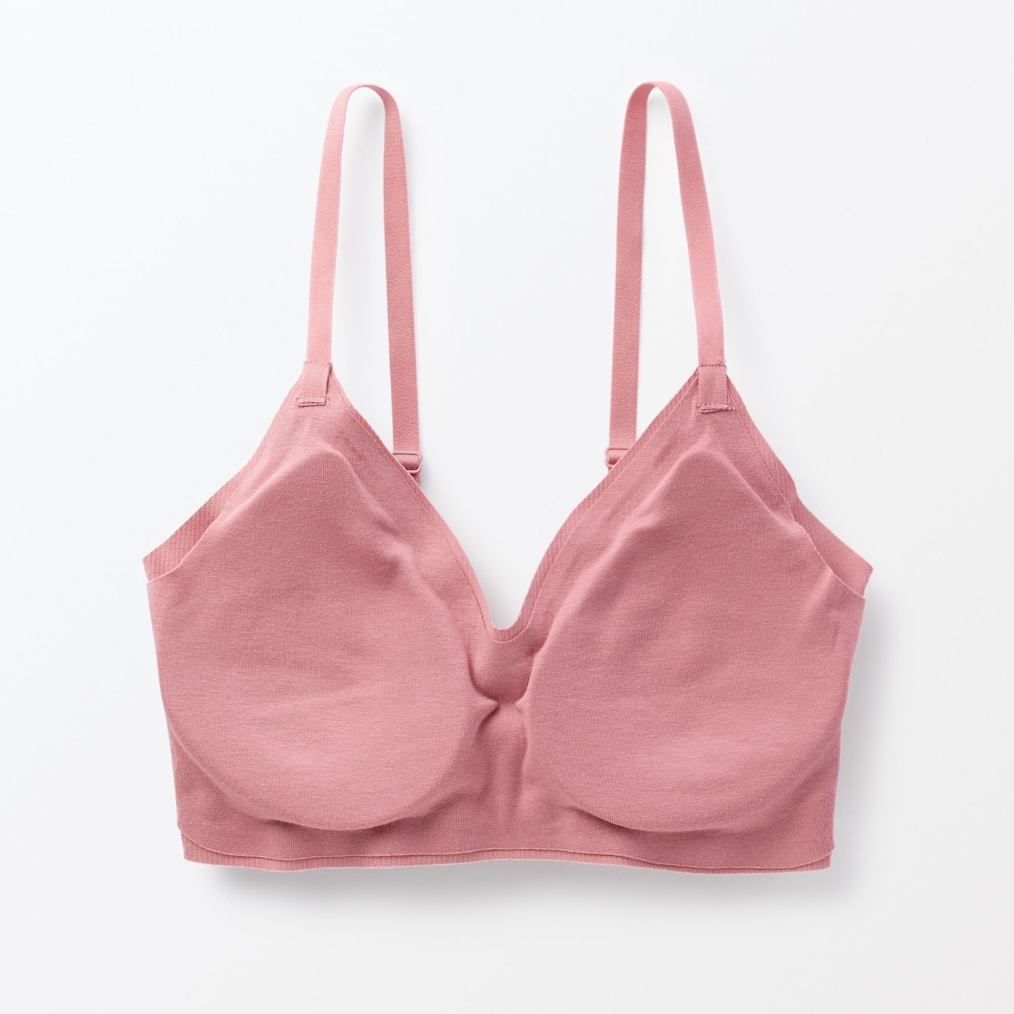 肌あたりがやさしいリブブラジャー