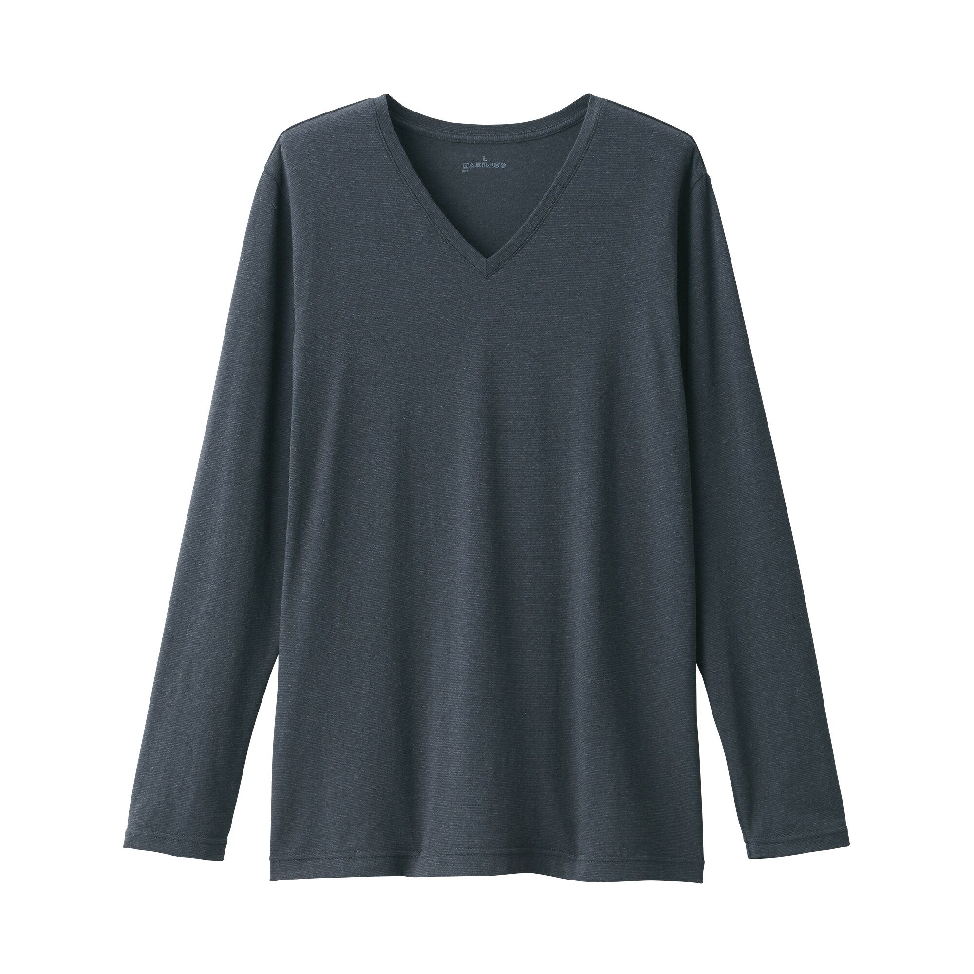 あったか綿　Ｖネック長袖Ｔシャツ