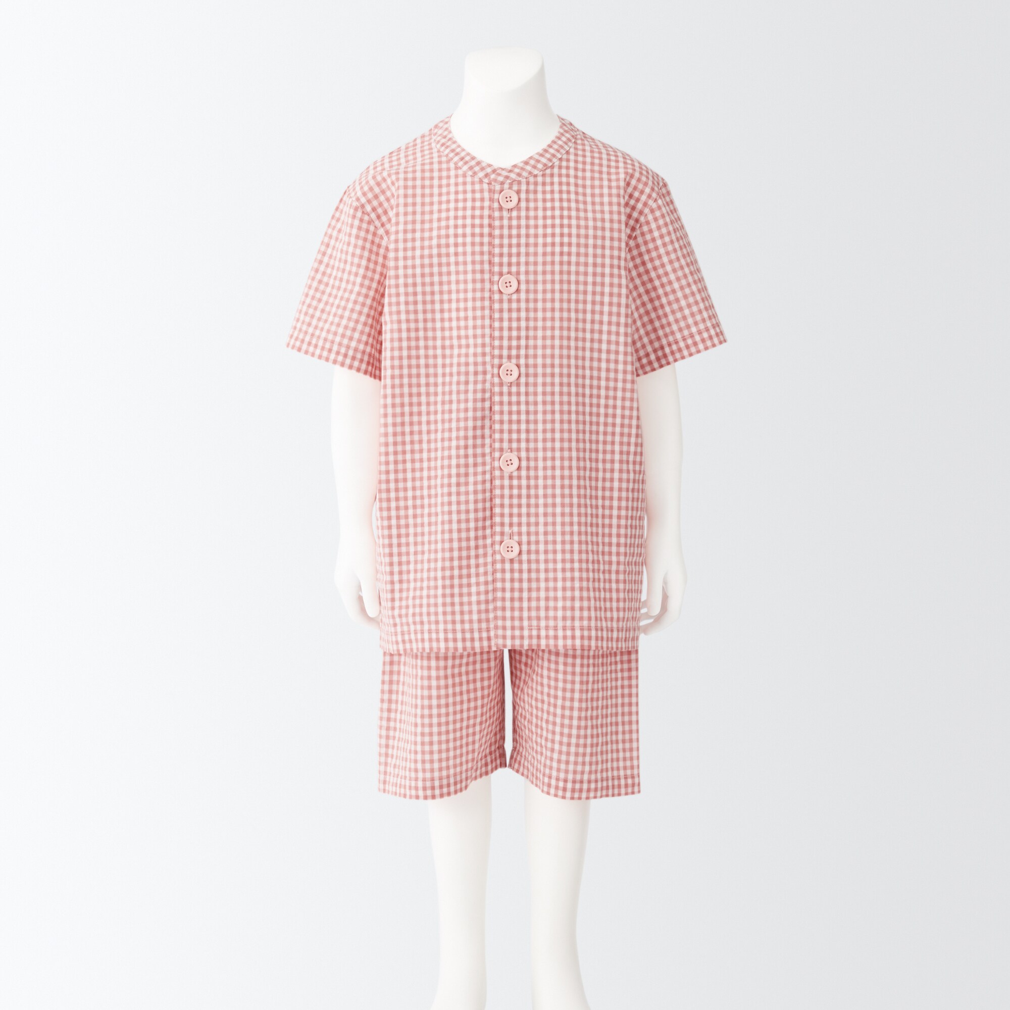 脇に縫い目のない　サッカー半袖パジャマ（キッズ）