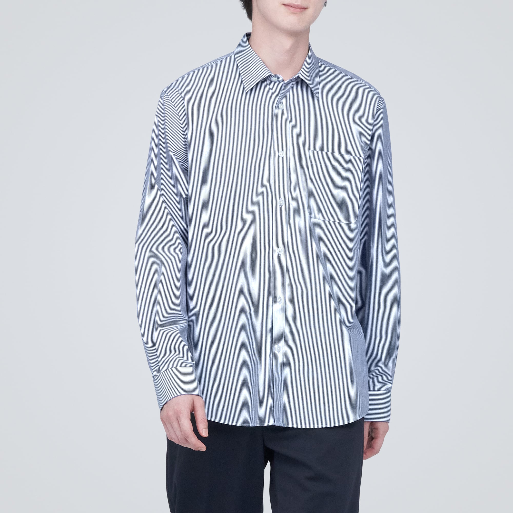 シワになりにくい長袖シャツ