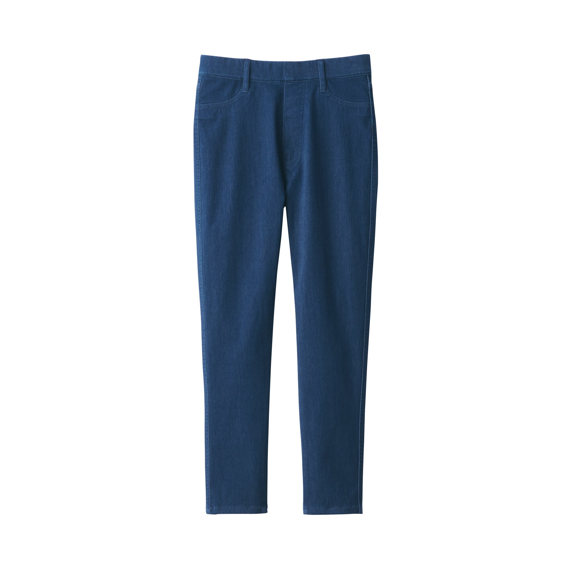 涼感ストレッチデニムクロップドレギンスパンツ