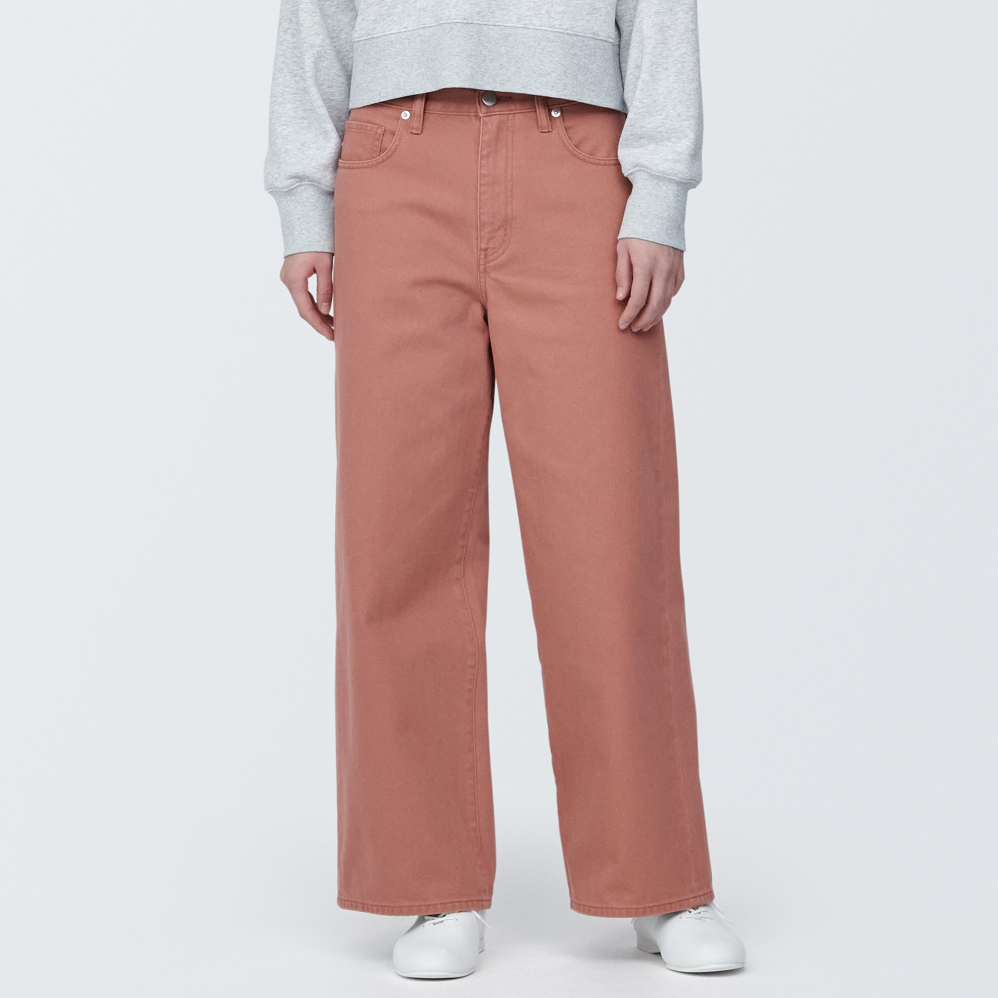 婦人　デニムワイドバギーパンツ（股下７２ｃｍ）