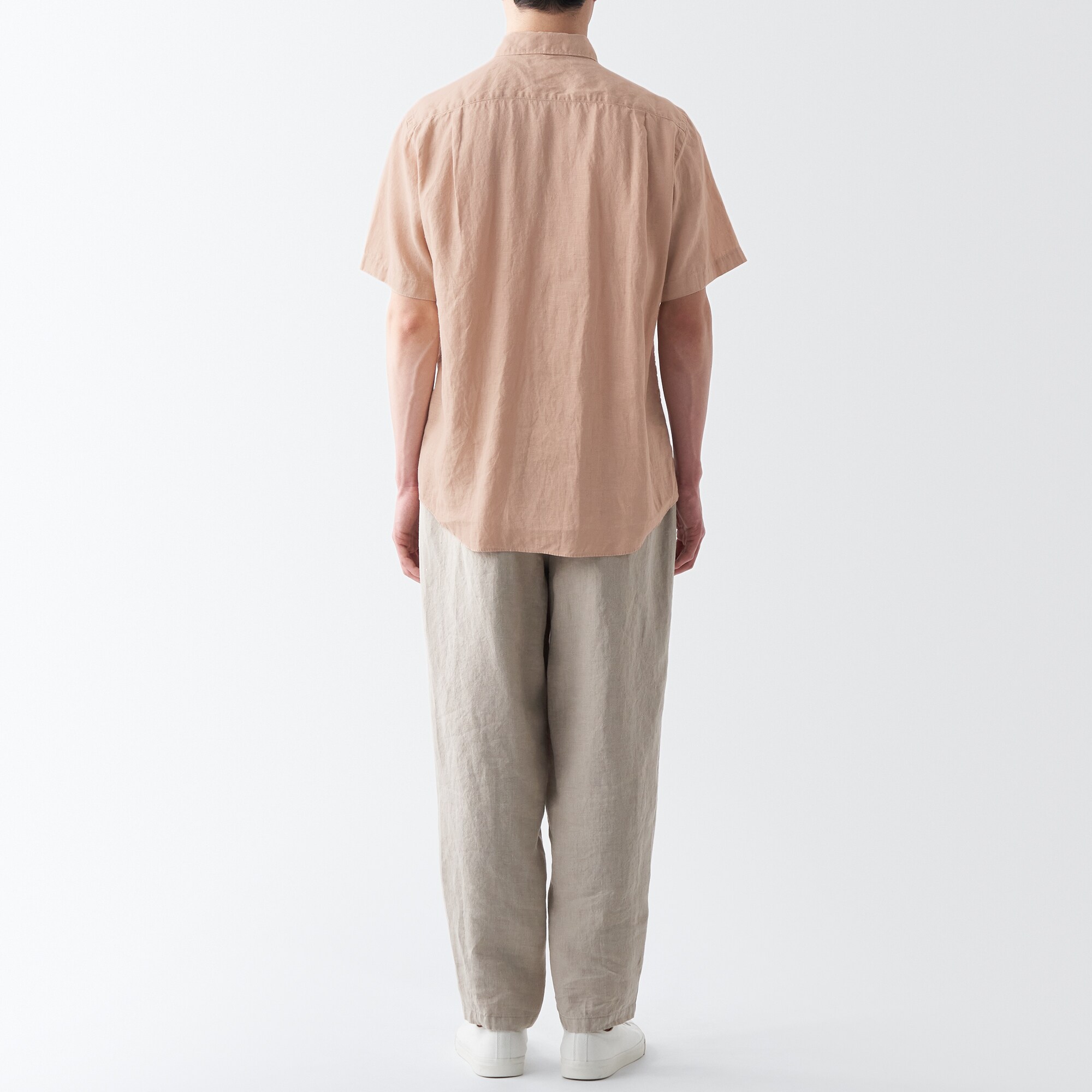 ヘンプ洗いざらし半袖シャツ