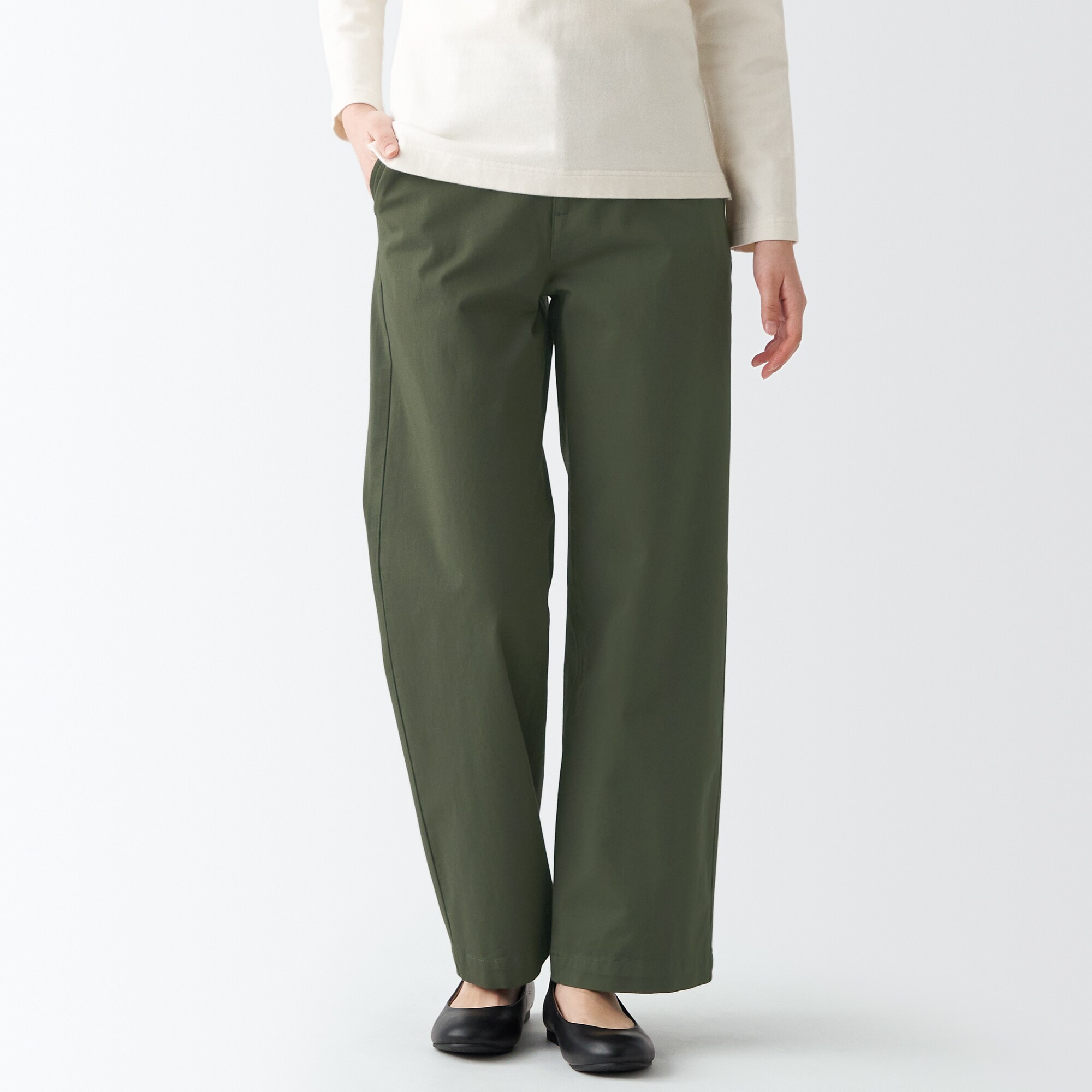 縦横ストレッチチノワイドパンツ（股下７３ｃｍ）旧サイズ対応・数量限定