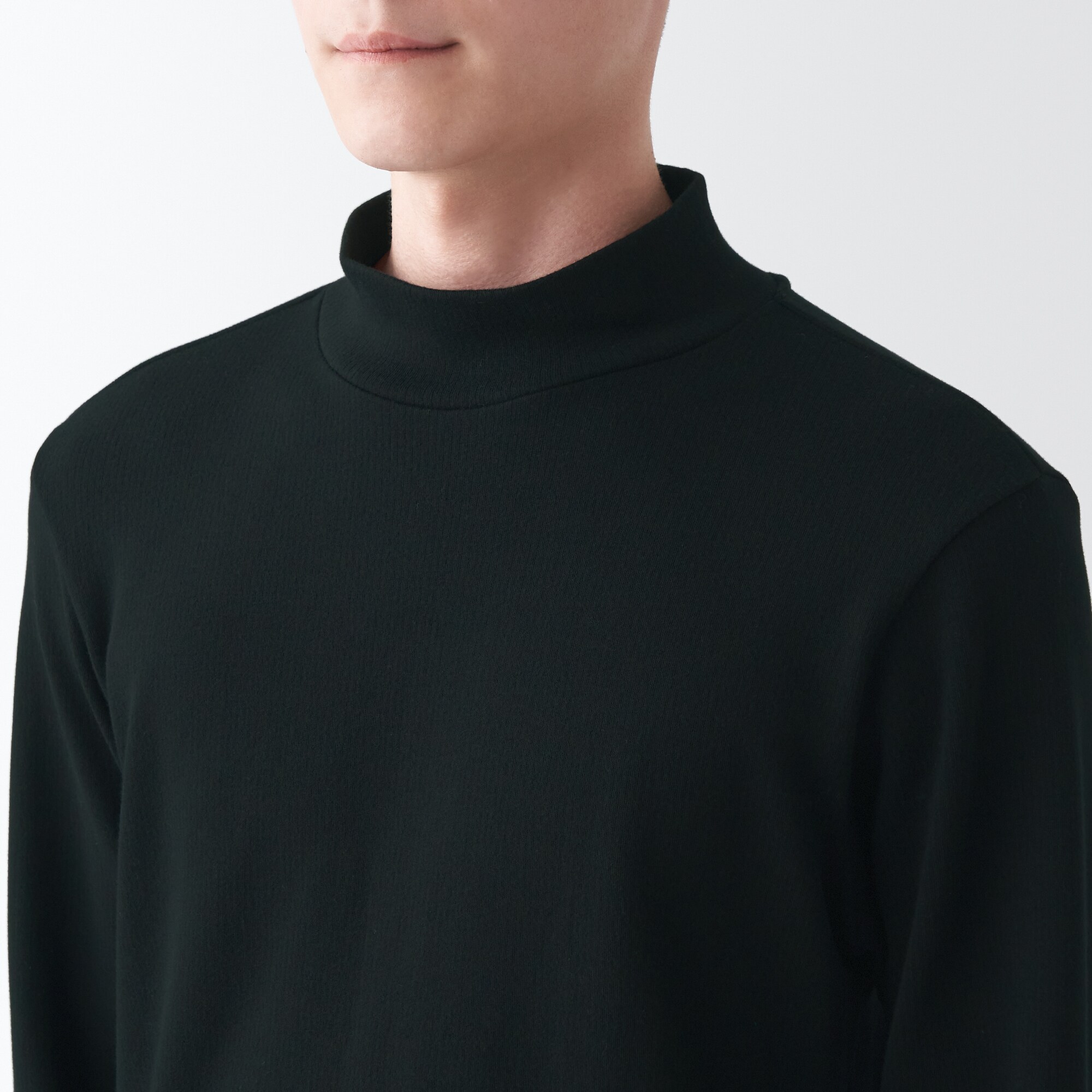 あったか綿　ウール　ハイネック長袖Ｔシャツ