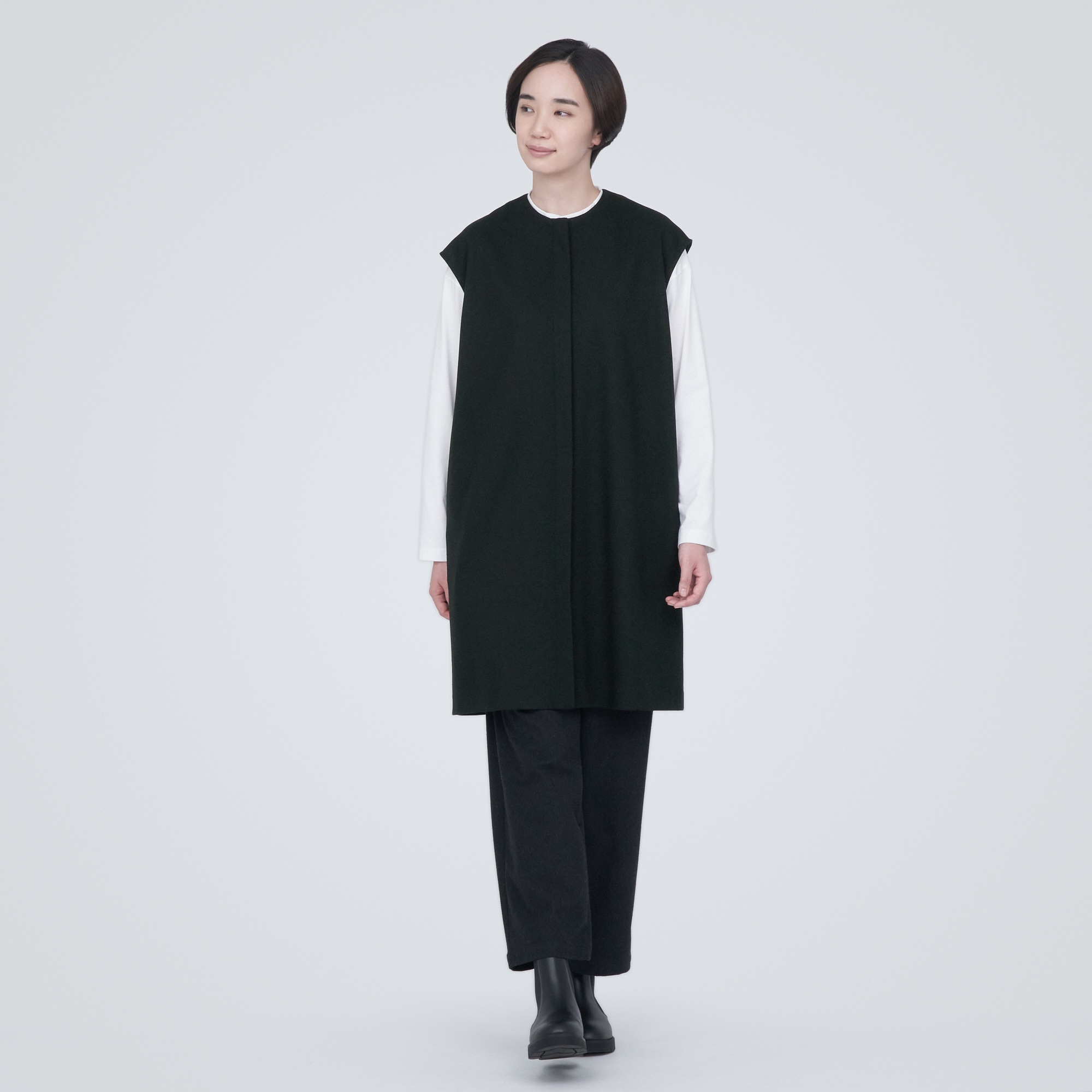 ストレッチ起毛ジレ