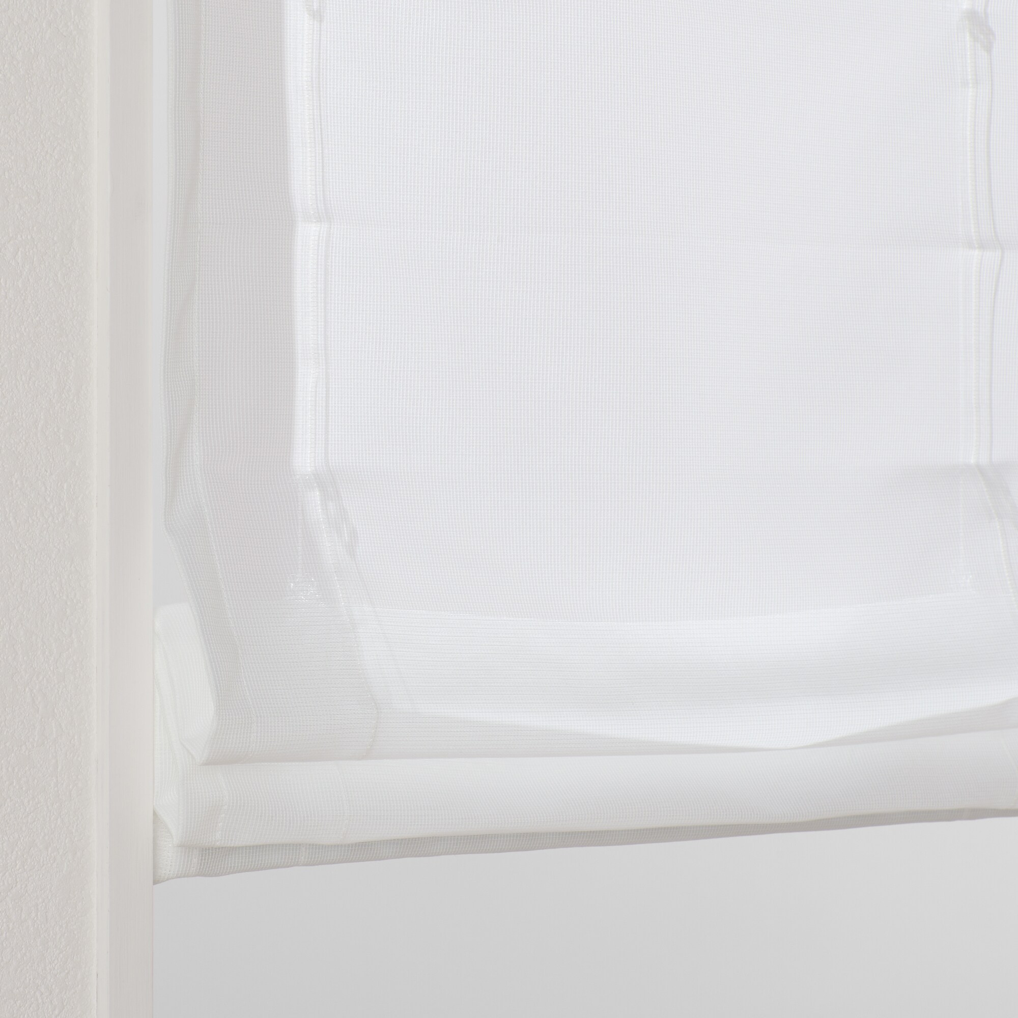 花粉をキャッチし透けにくいレースプレーンシェード用生地／オフ白