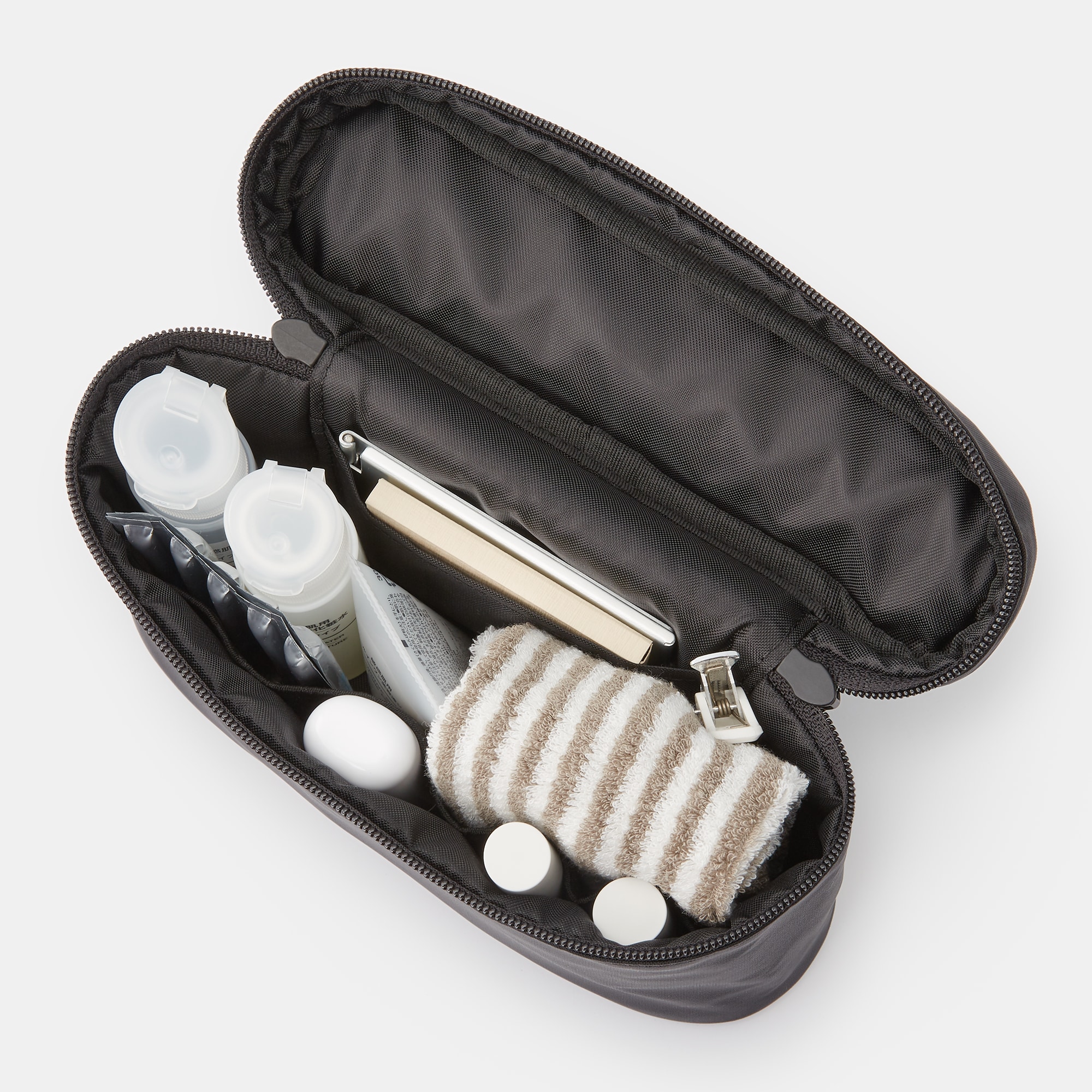 ナイロン手付ポーチ・薄型　約１２．５×２０．５×６ｃｍ