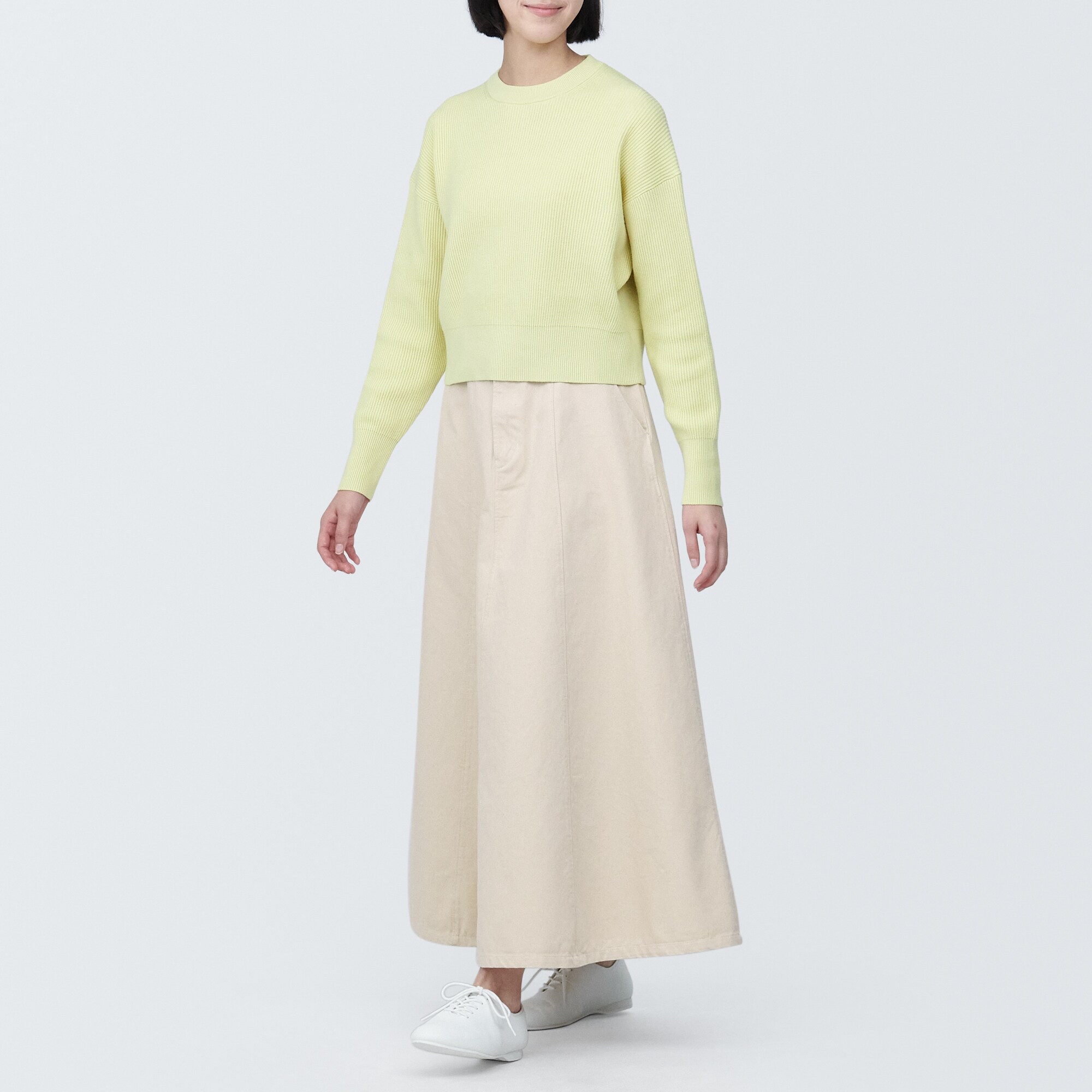 婦人　木の実から作ったカポック混フレアスカート