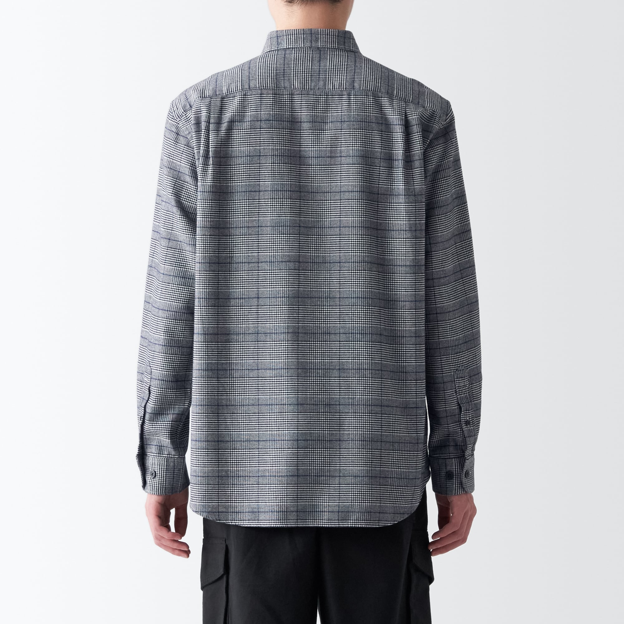 両面起毛フランネル長袖シャツ