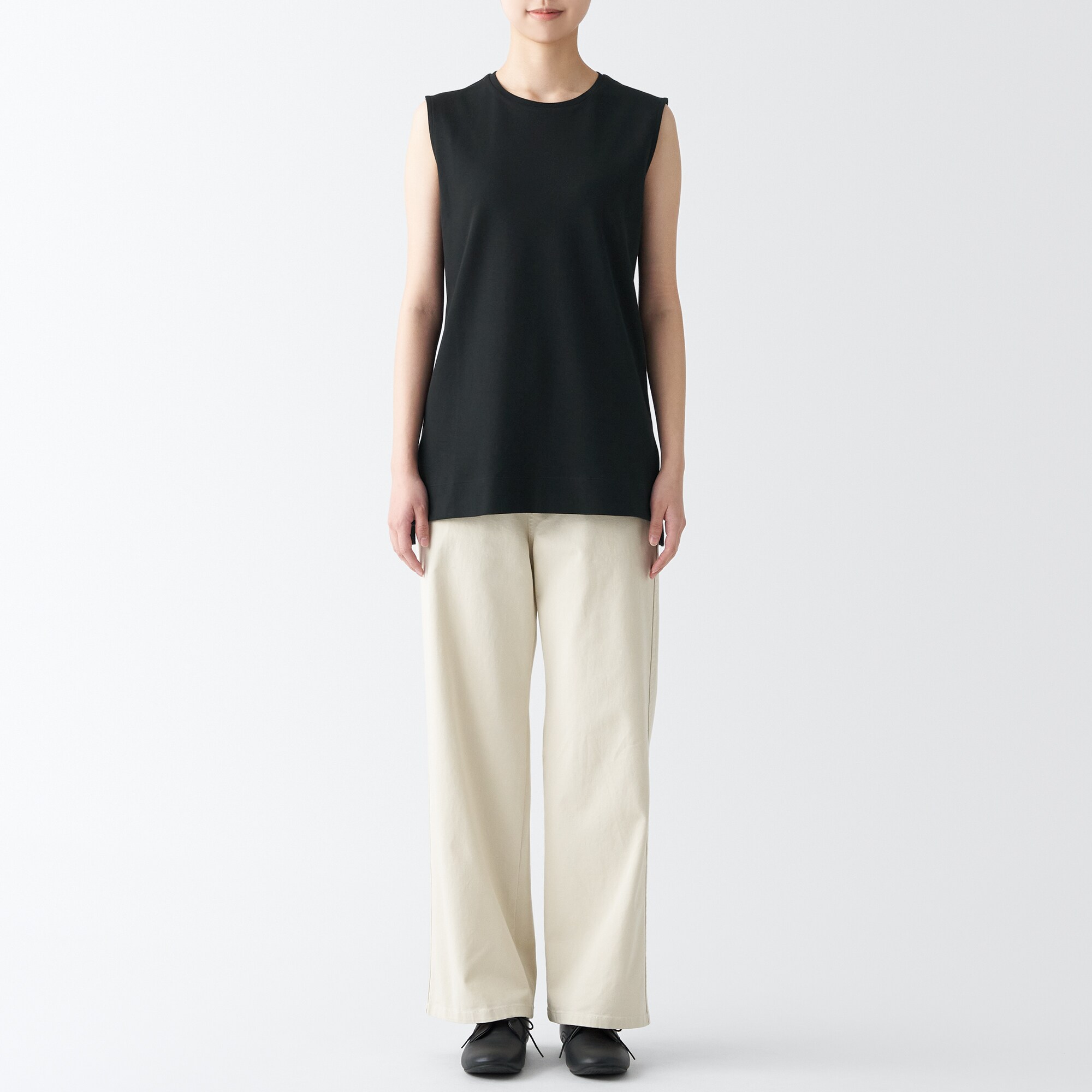 スムース編みノースリーブチュニック