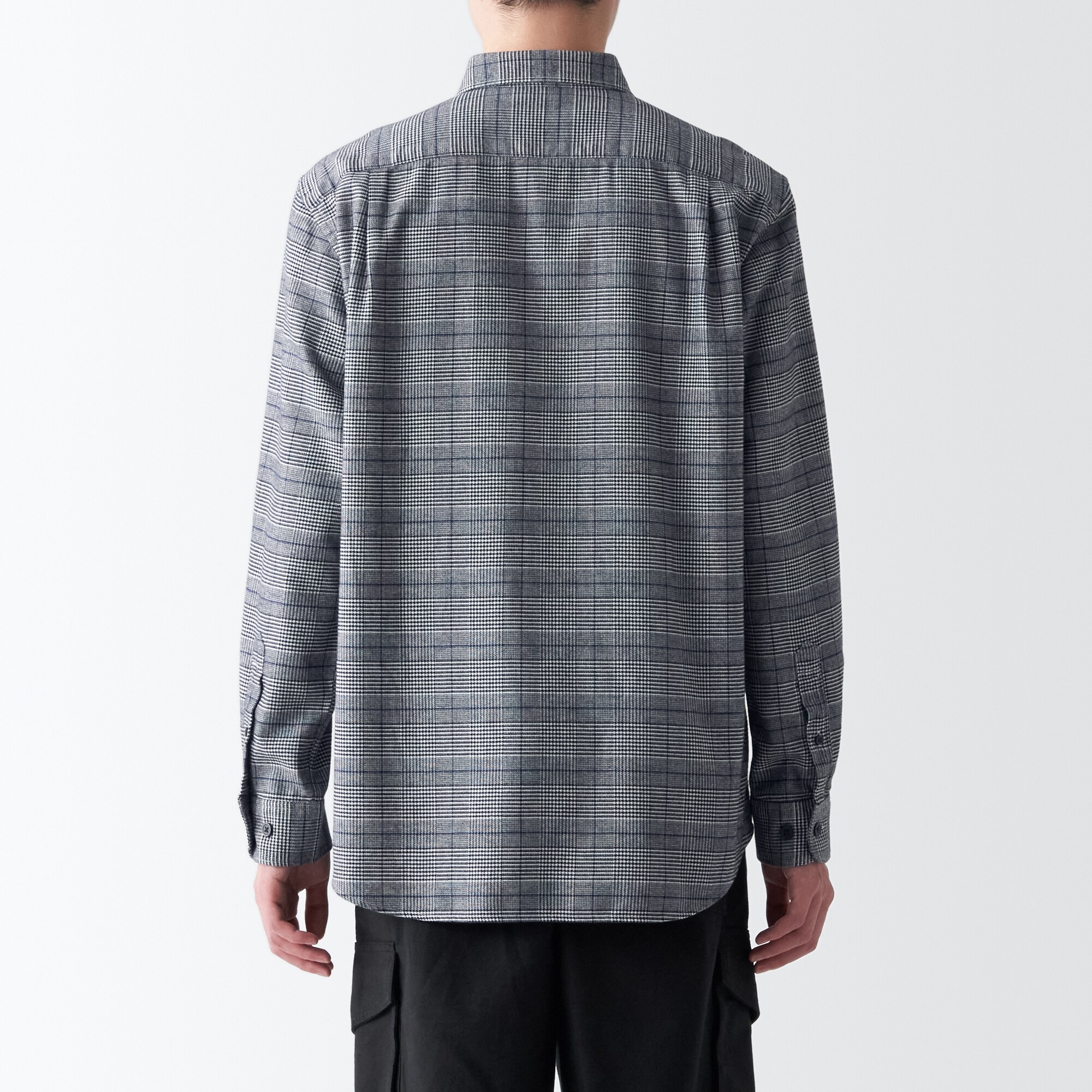 両面起毛フランネル長袖シャツ