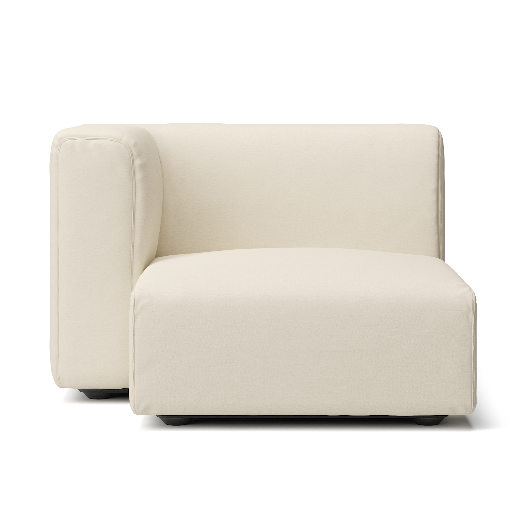 【カバー】洗いざらしの綿帆布ユニットソファ・ハーフアーム・大（右）用カバー／生成