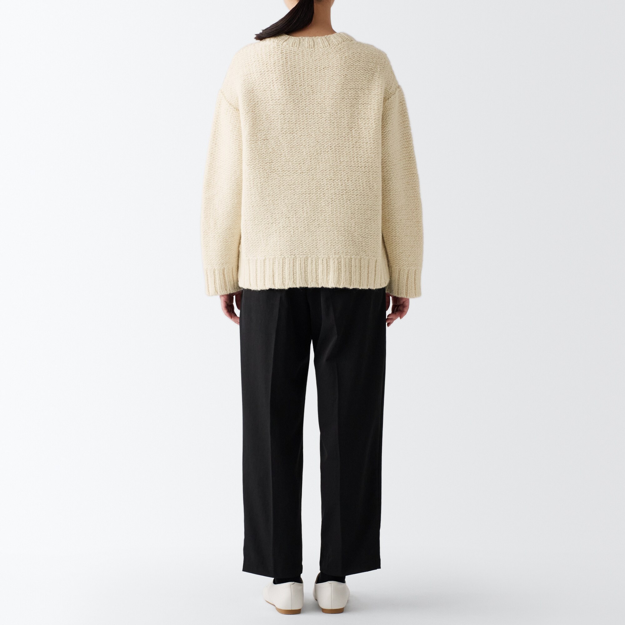 手編みニットアラン柄セーター