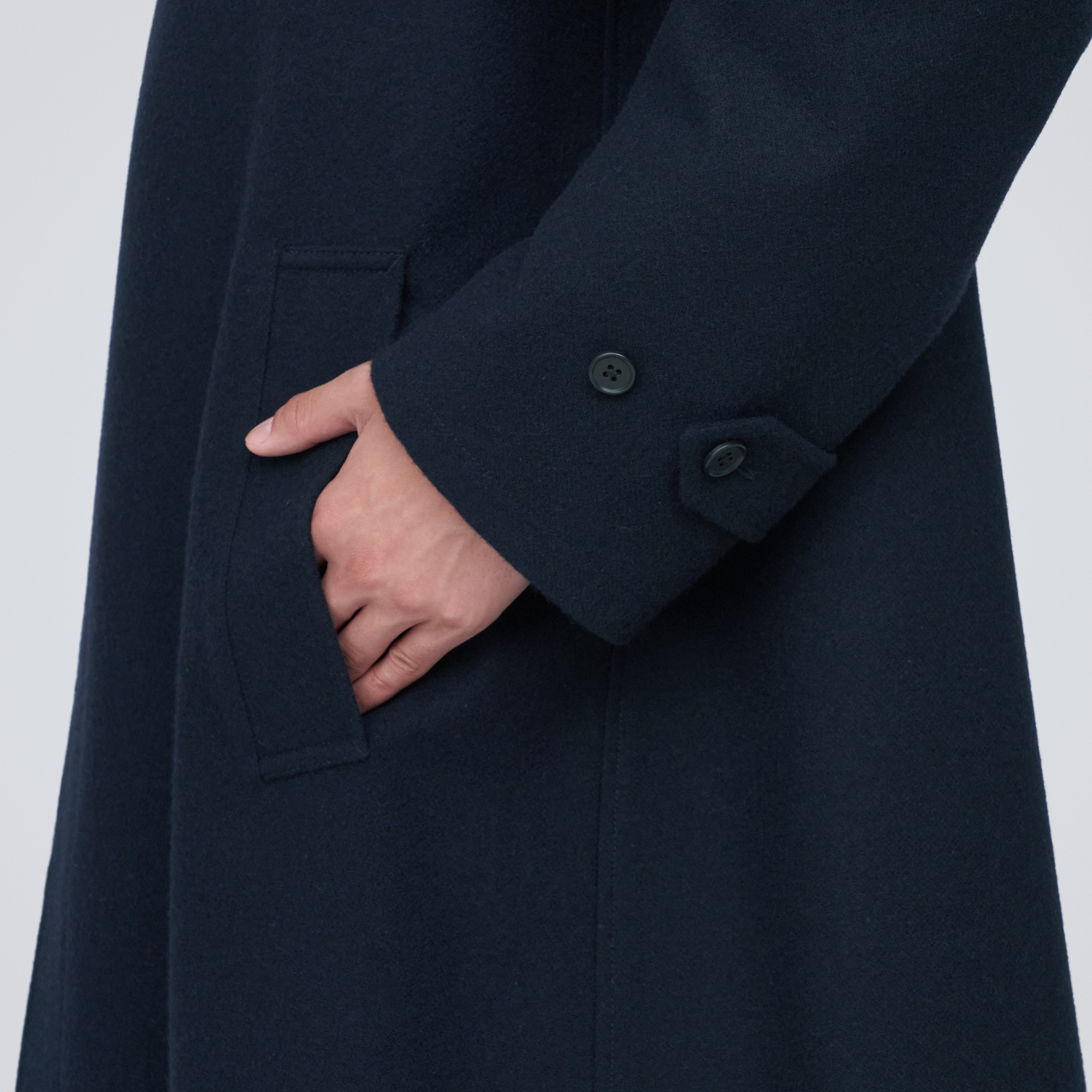 再生ウール混コート