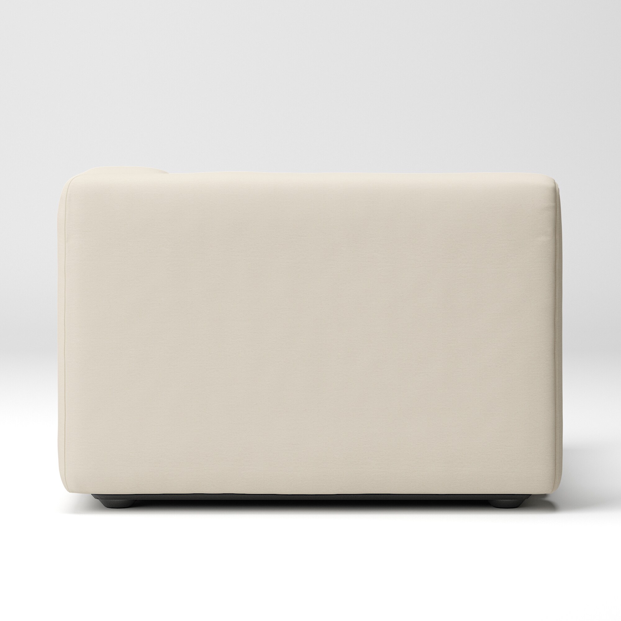 【カバー】洗いざらしの綿帆布ユニットソファ・ハーフアーム・大（左）用カバー／生成