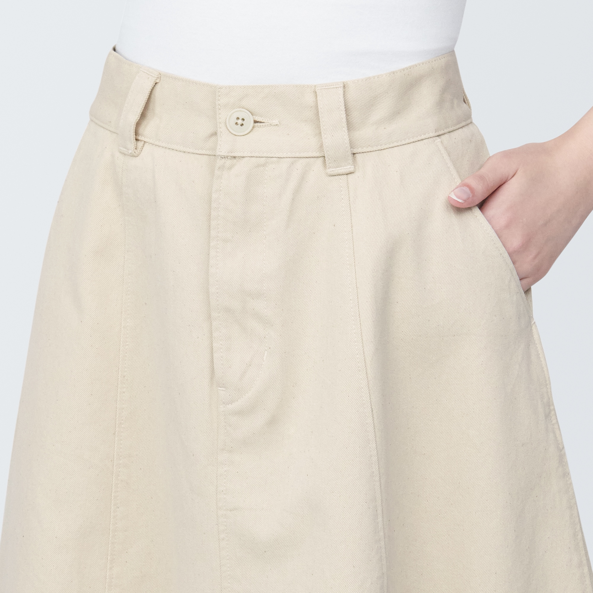 婦人　木の実から作ったカポック混フレアスカート