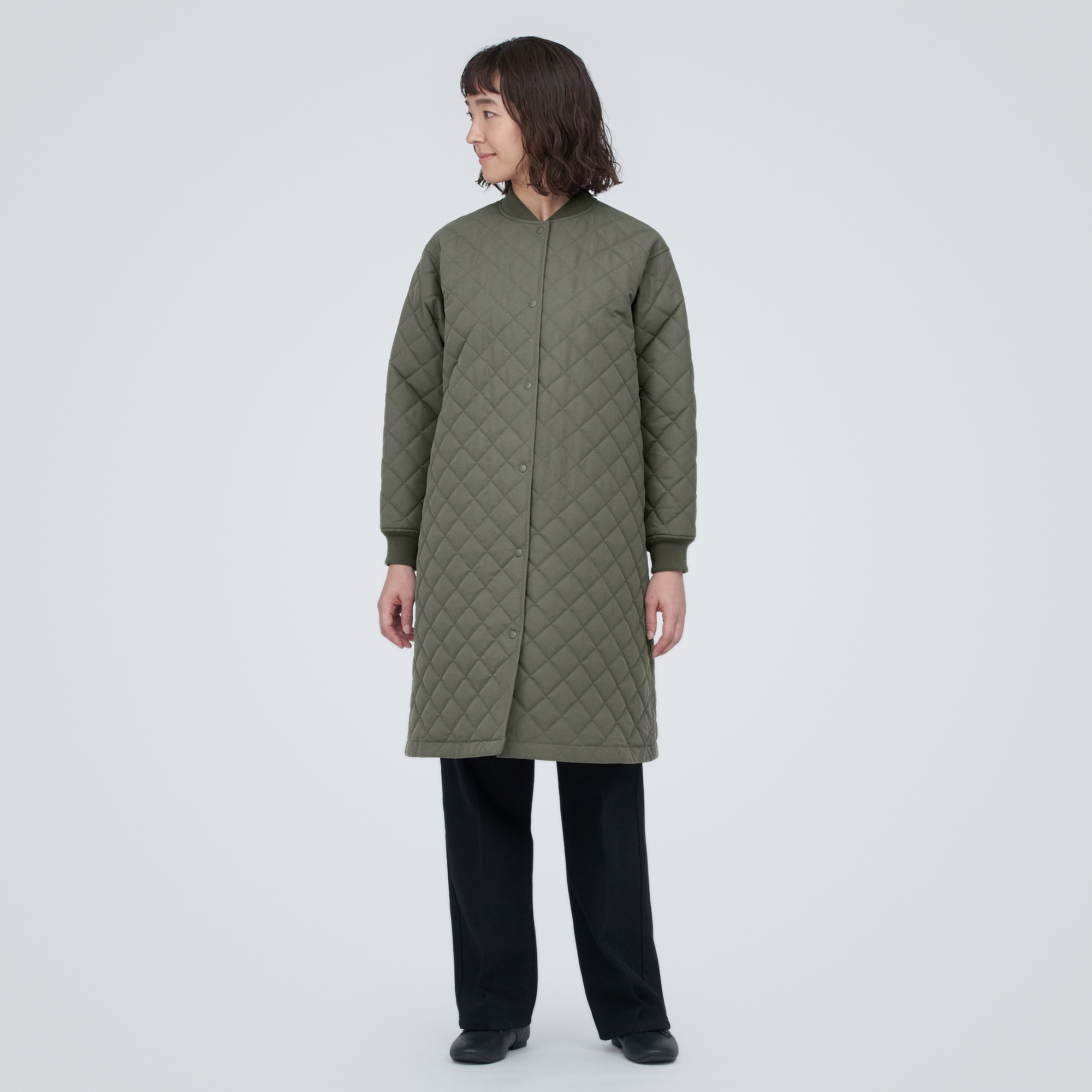 洗える　キルティングコート