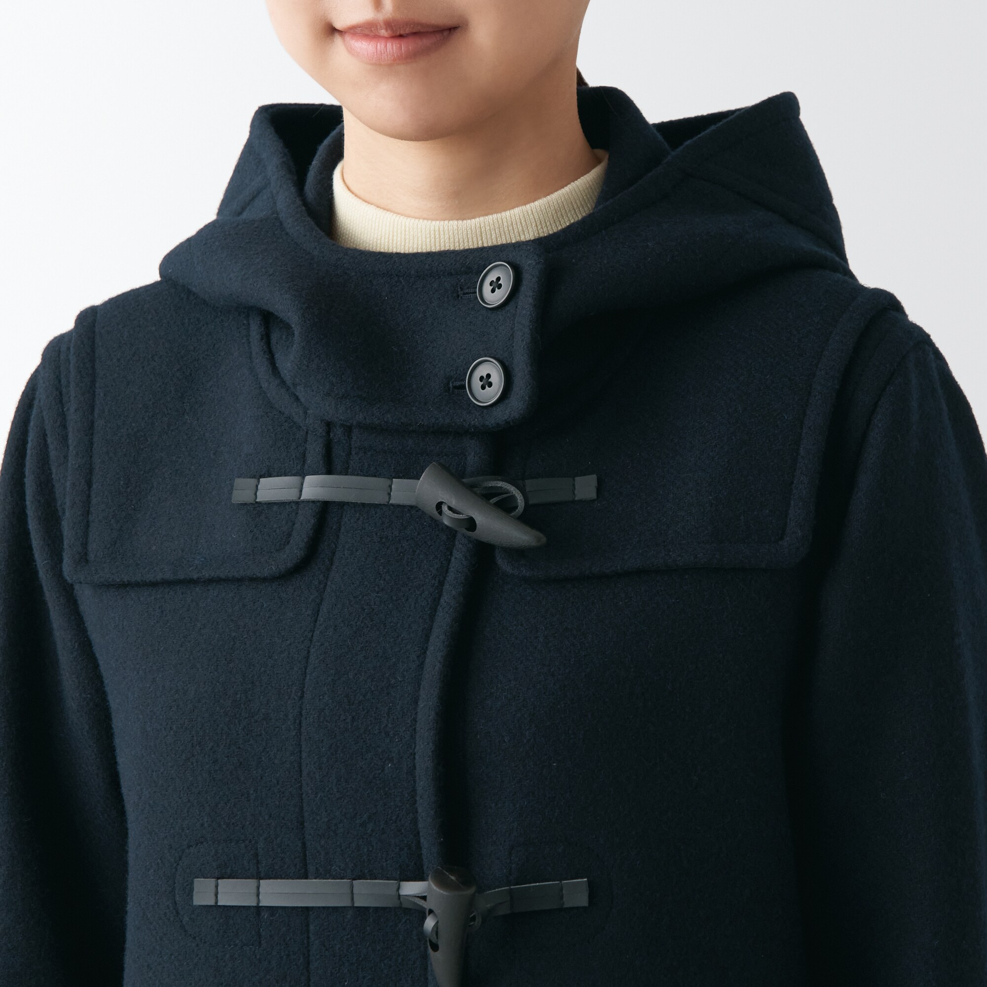 ウール混ダッフルコート