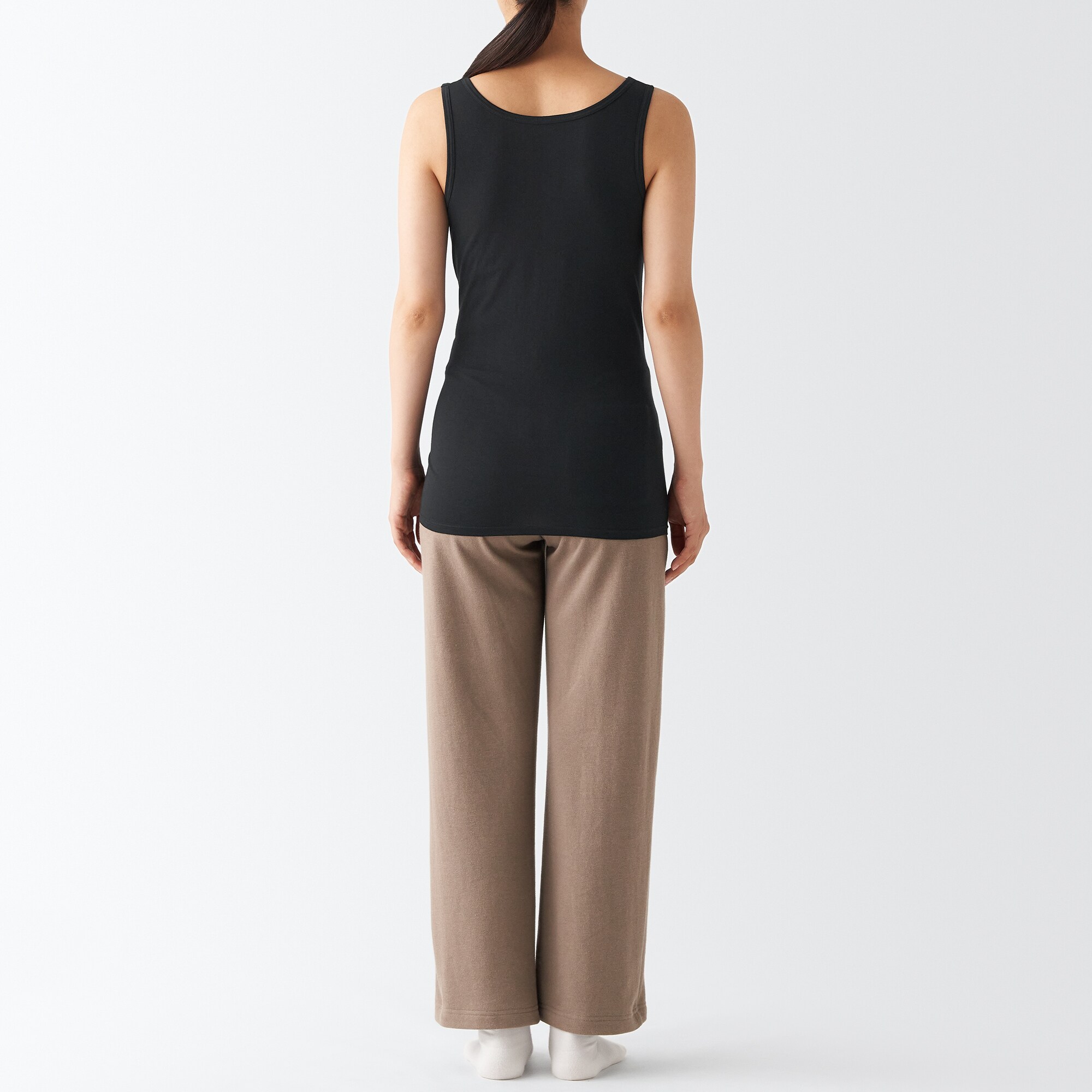 シルク混　授乳に便利なカップ入りタンクトップ（マタニティ）