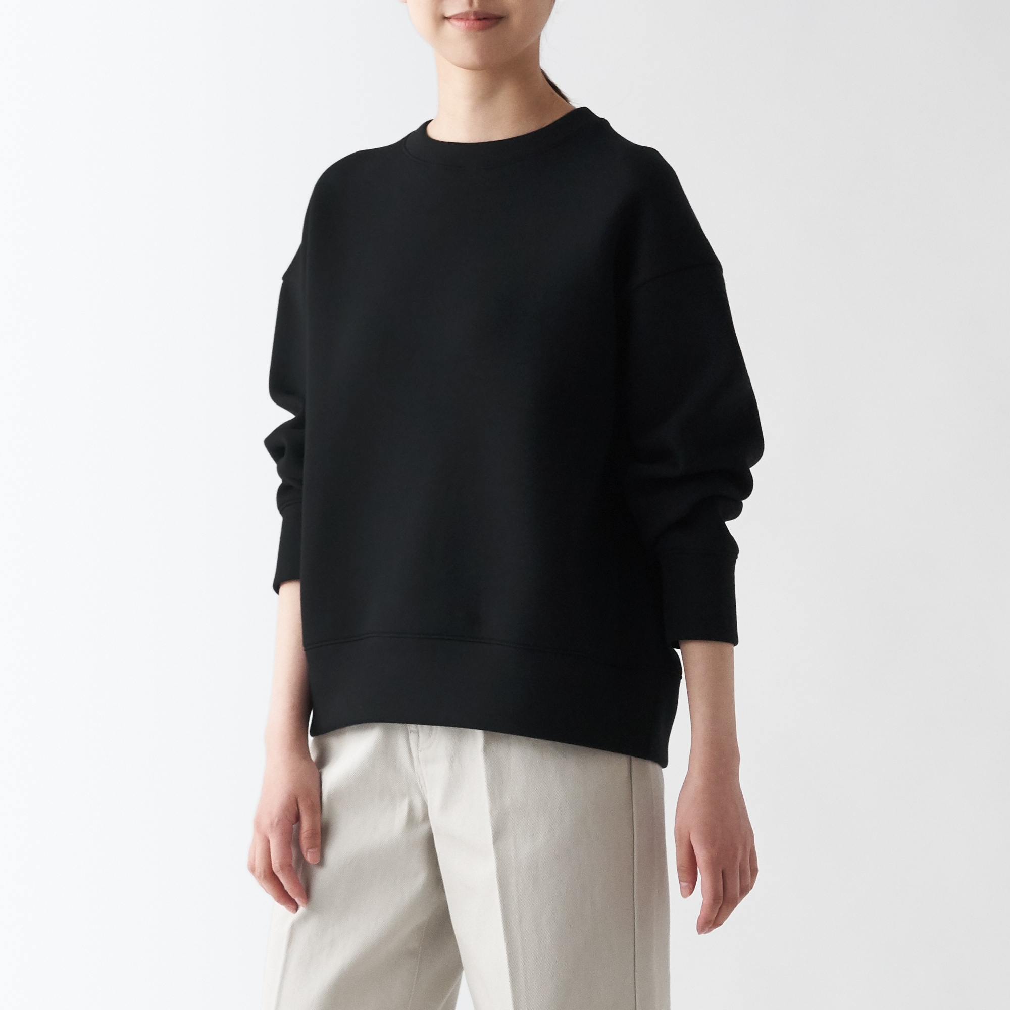 二重編みスウェットシャツ