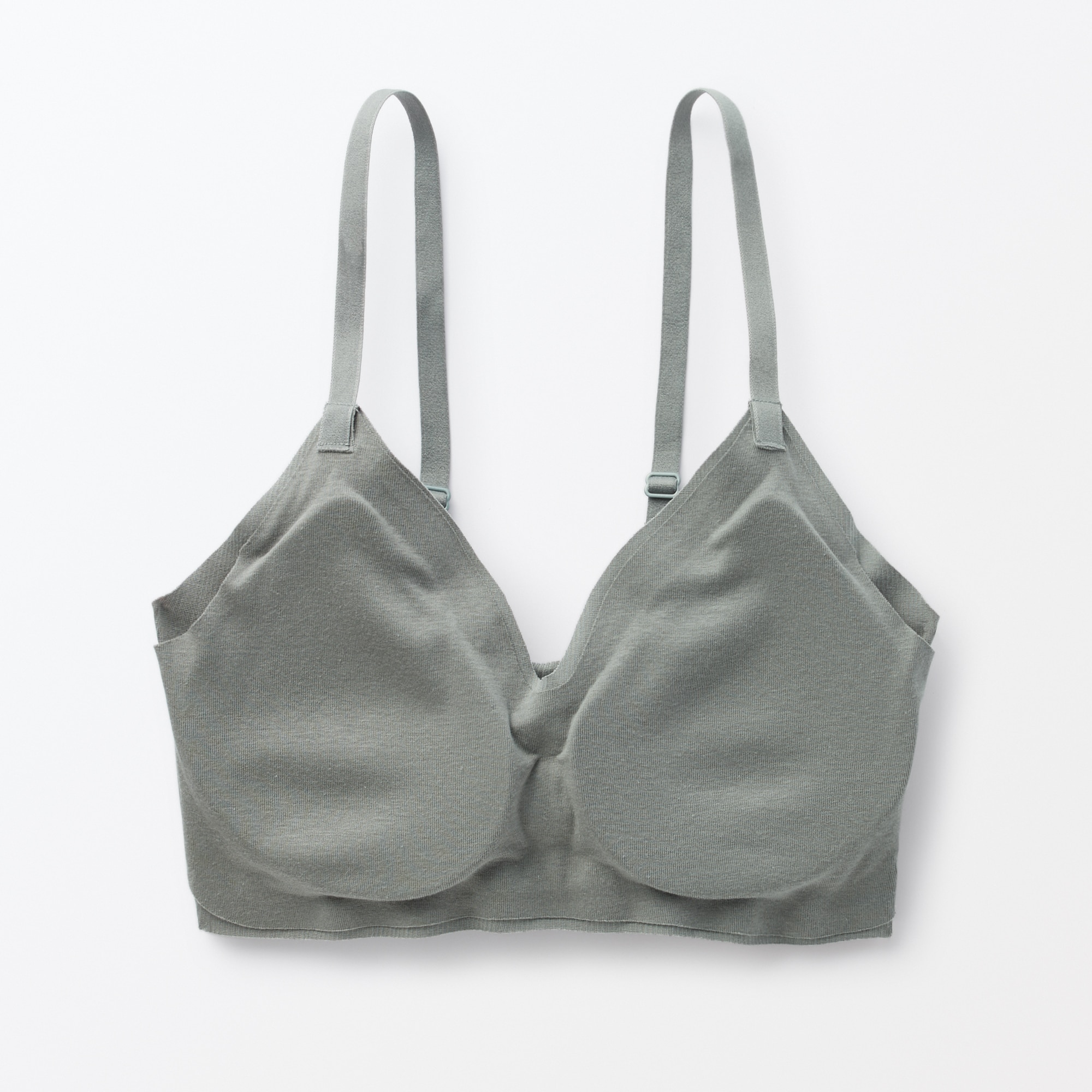 肌あたりがやさしいリブブラジャー