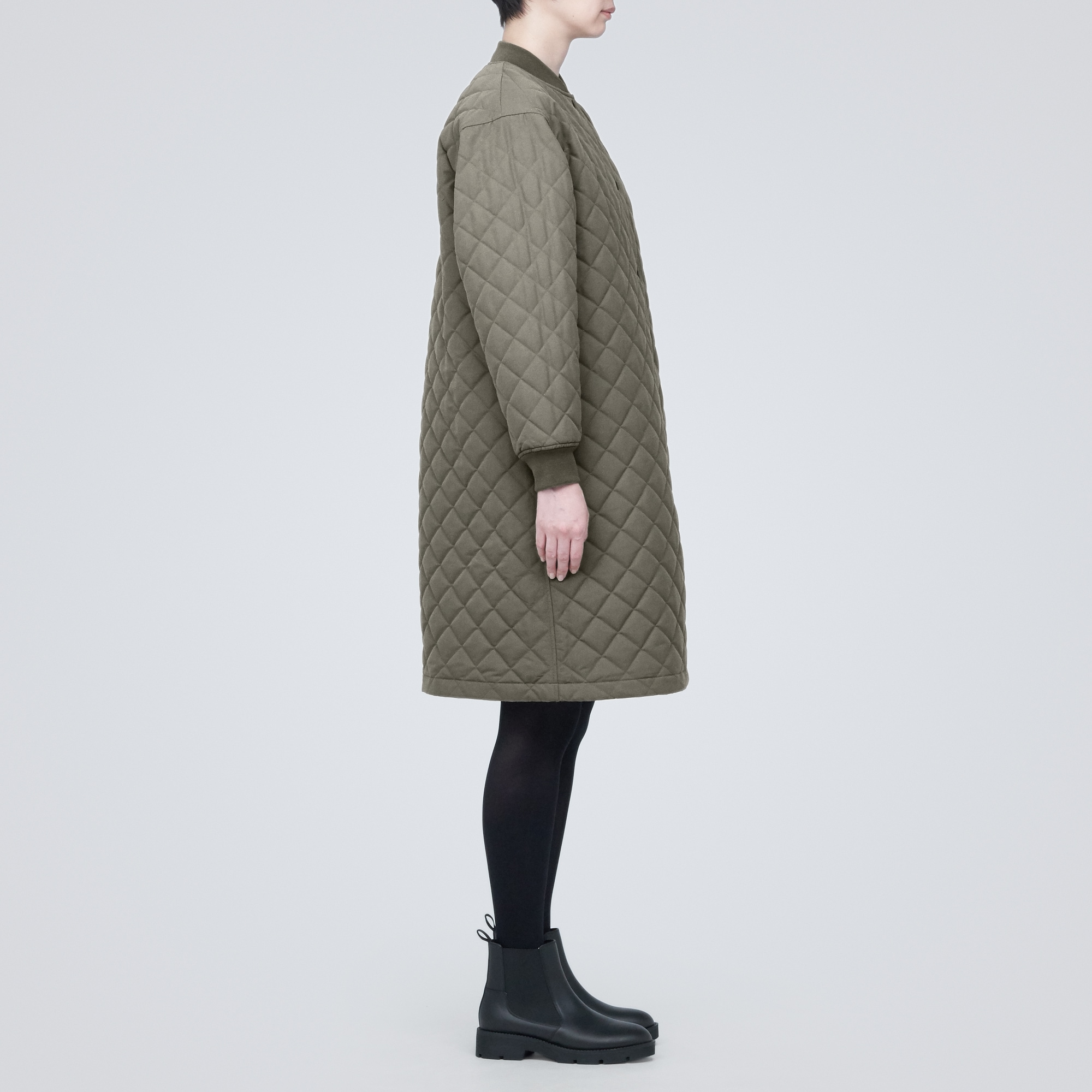 洗える　キルティングコート