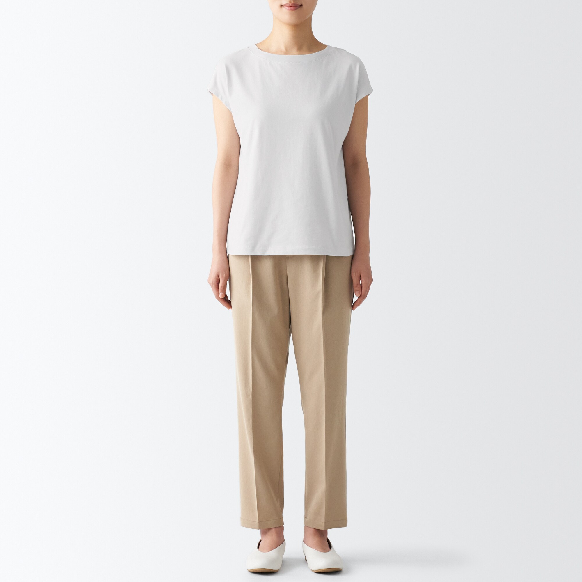 天竺編みフレンチスリーブＴシャツ