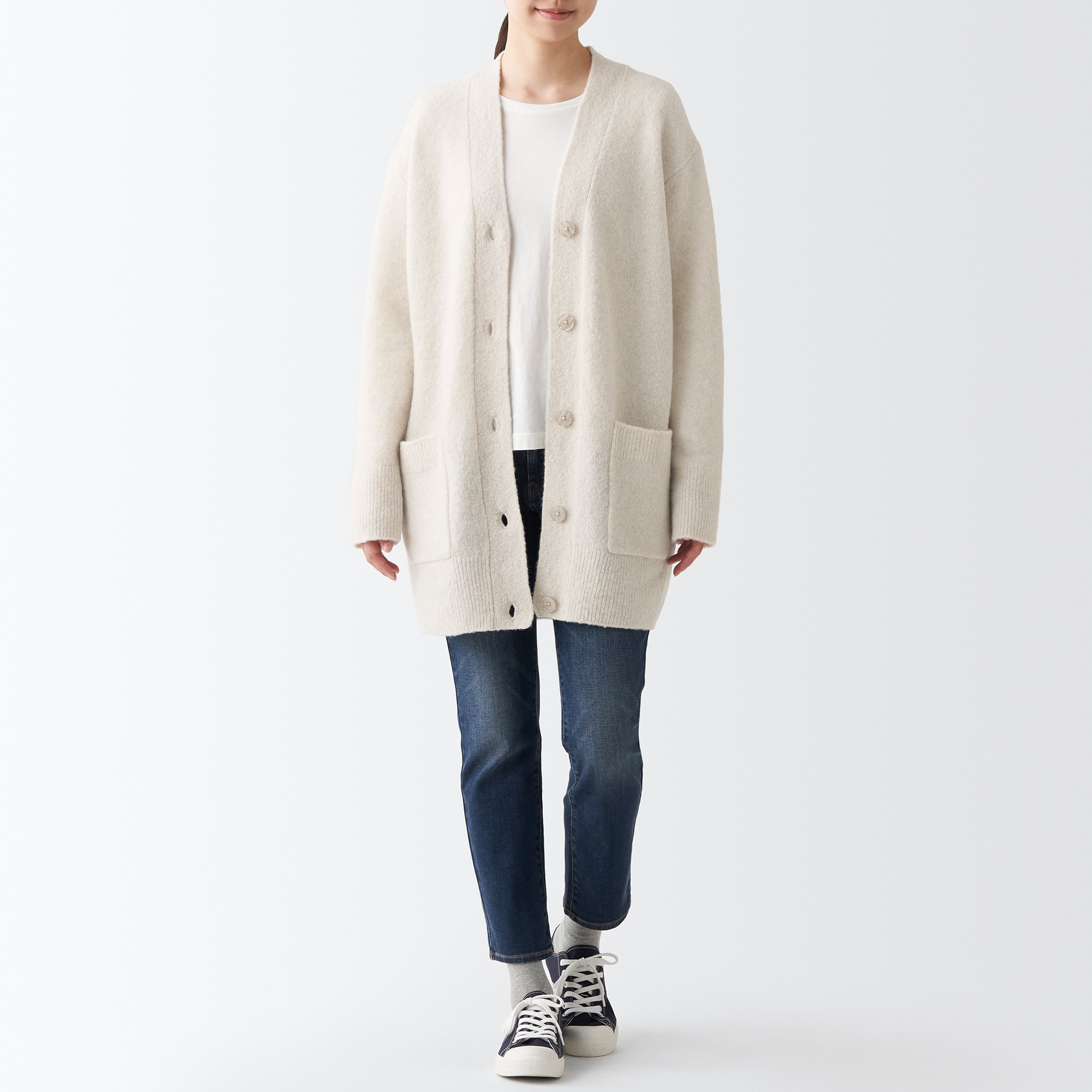 ヤク混Ｖネックカーディガン