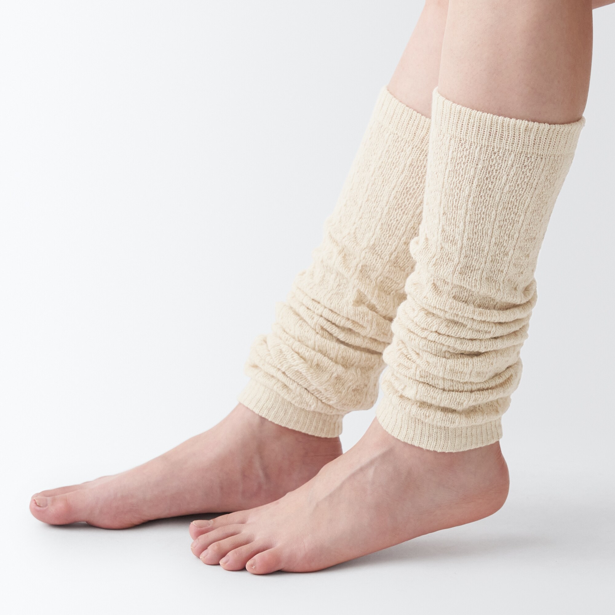 ヤク混　手にも使える　レッグウォーマー