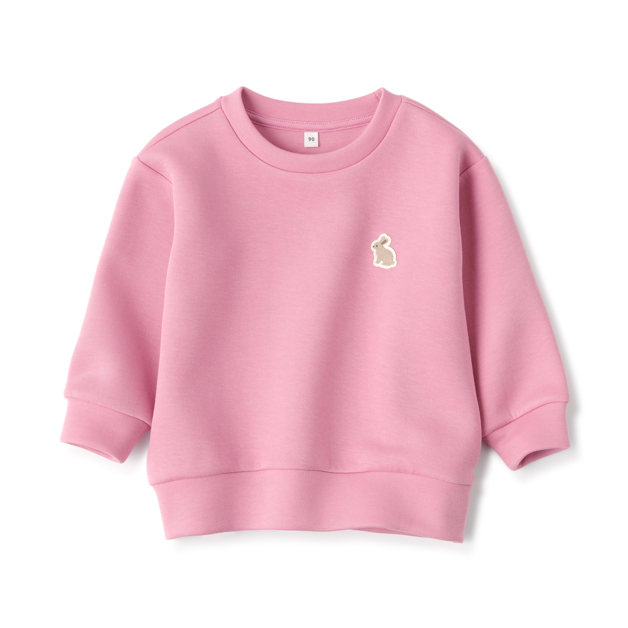 ベビー　あたまするっと刺繍二重編みスウェットシャツ