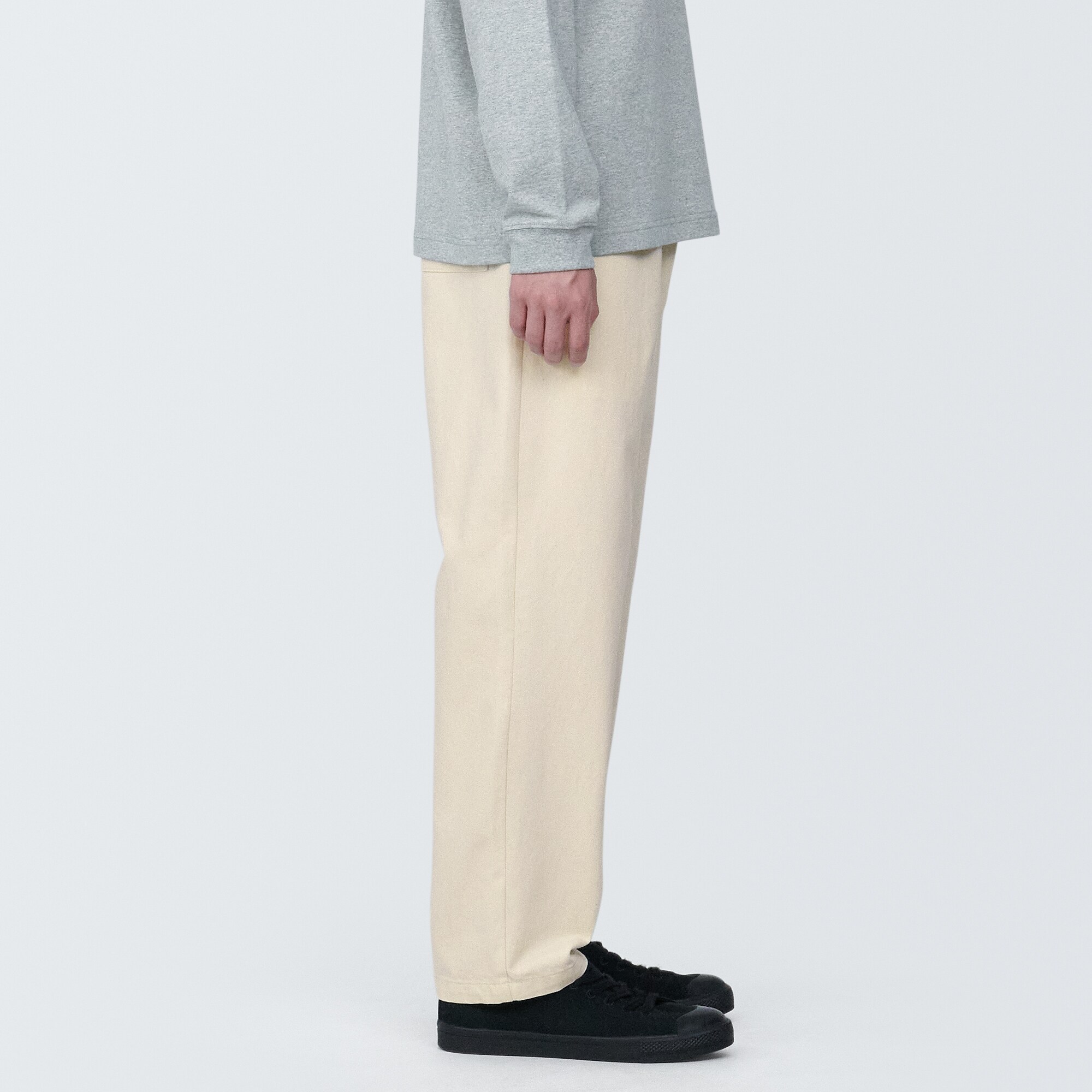 紳士　デニムイージーパンツ　生成