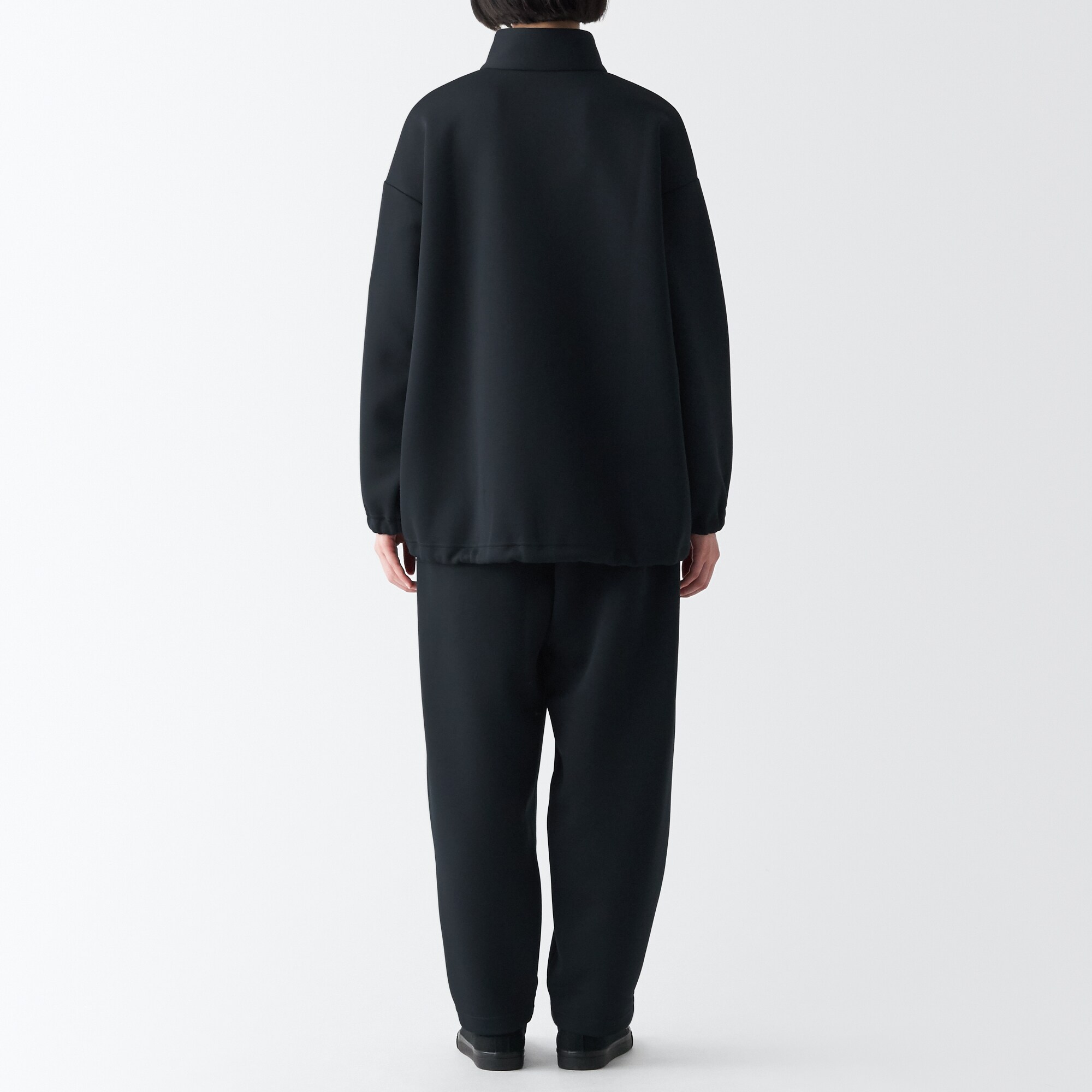 二重編みスウェットブルゾン