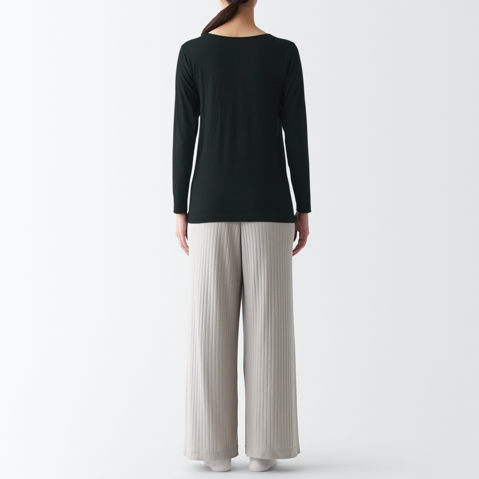 あったか綿　ブラ長袖Ｔシャツ