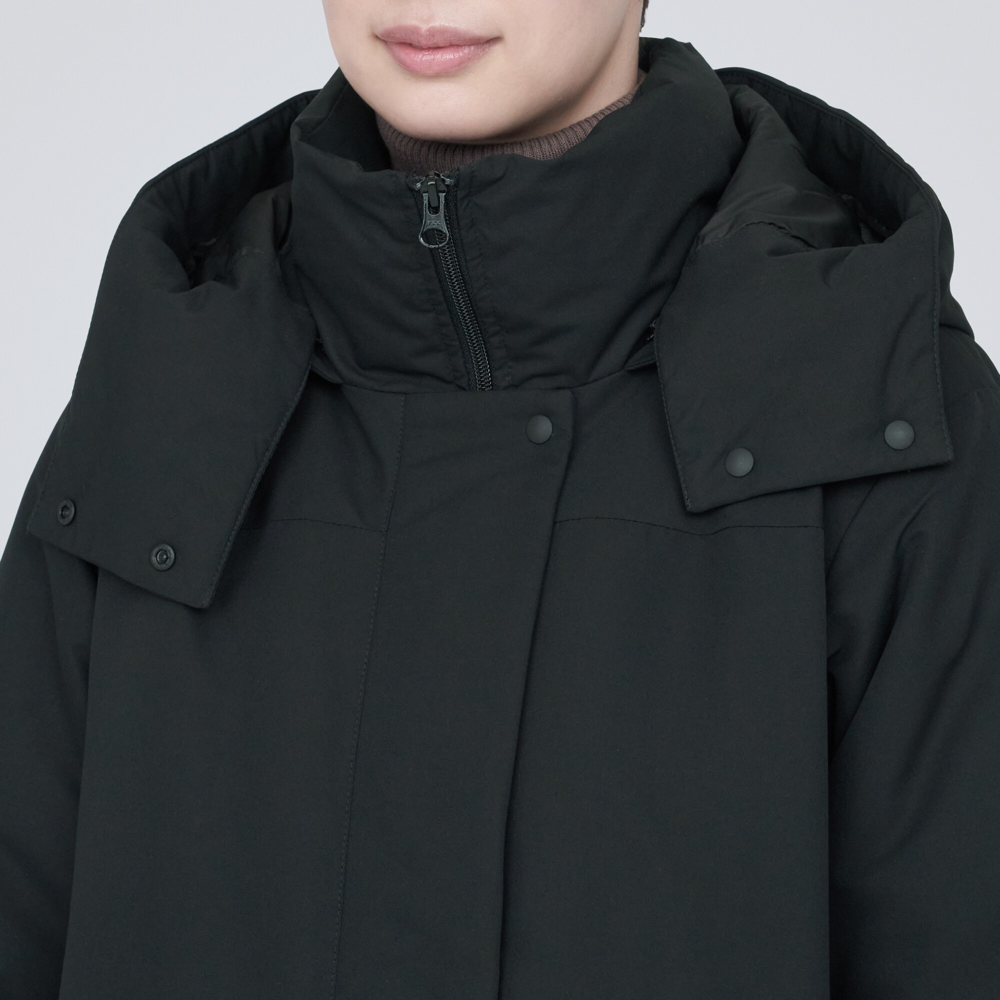 撥水フード付きダウンコート