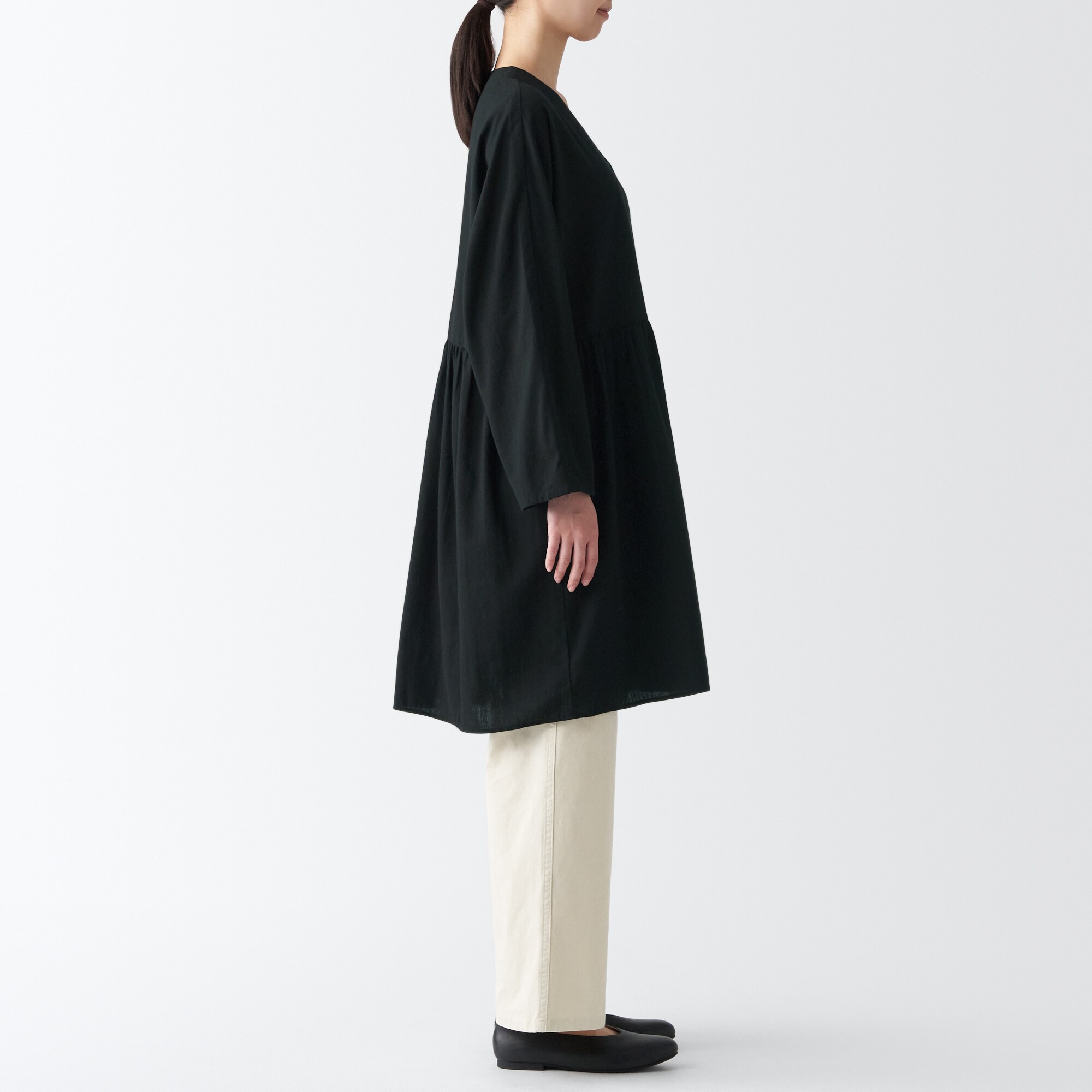 インドの手紡ぎ手織りチュニック（婦人）