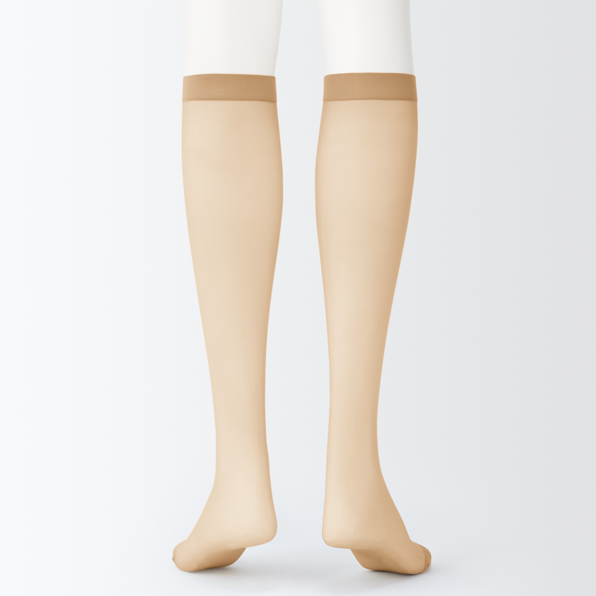 婦人　サポートタイプ・２０デニール　ひざ下丈ストッキング（３足組）