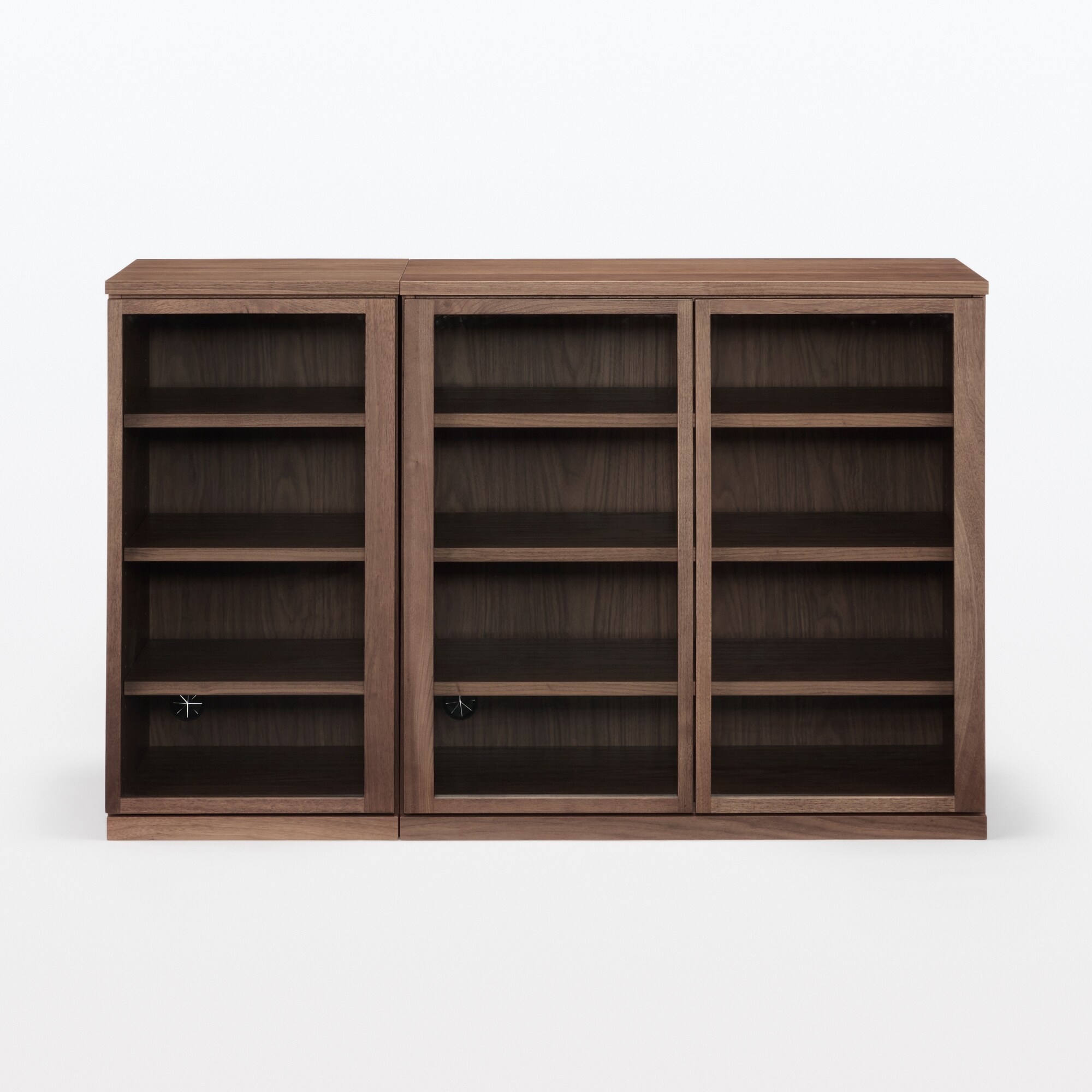 木製キャビネット　ガラス扉