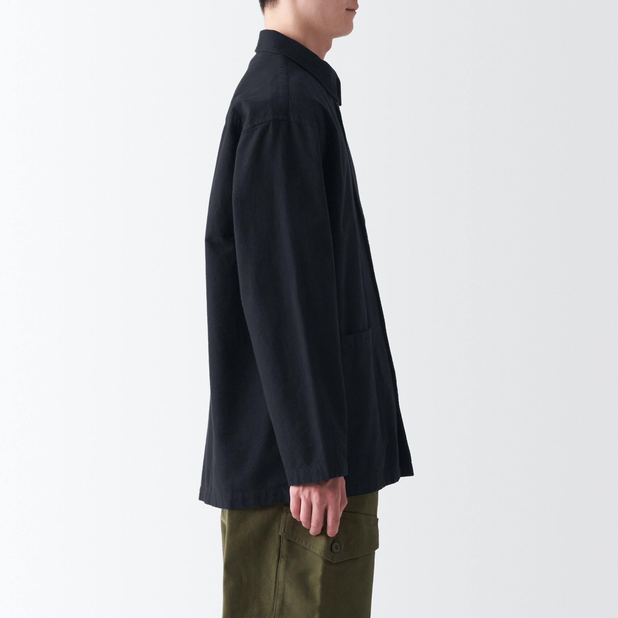 両面起毛フランネルシャツジャケット