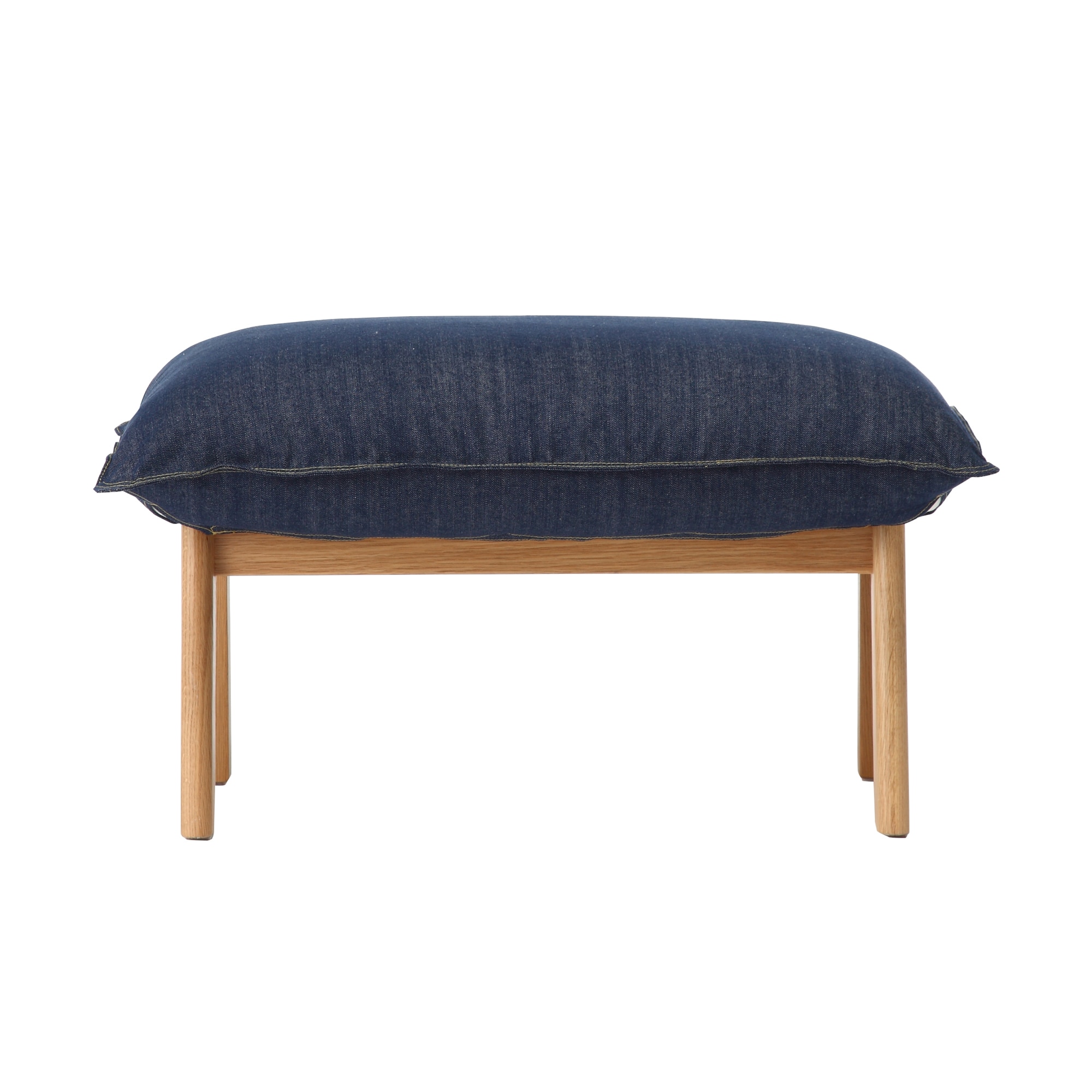 【カバー】綿デニムハイバックリクライニングソファ・オットマン用カバー／ブルー