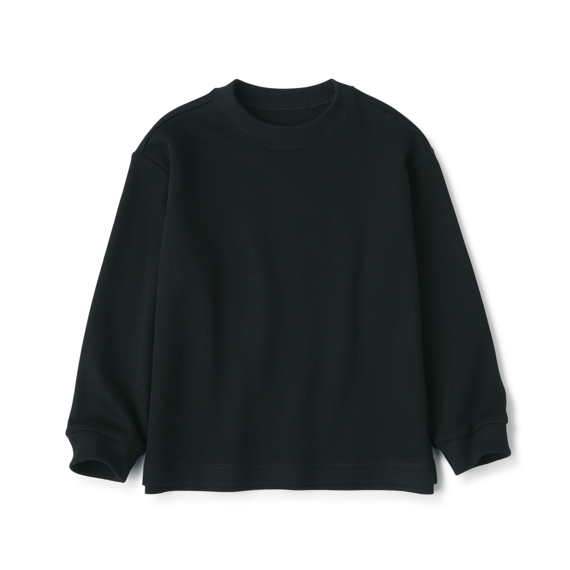 キッズ　二重編みクルーネック長袖Ｔシャツ