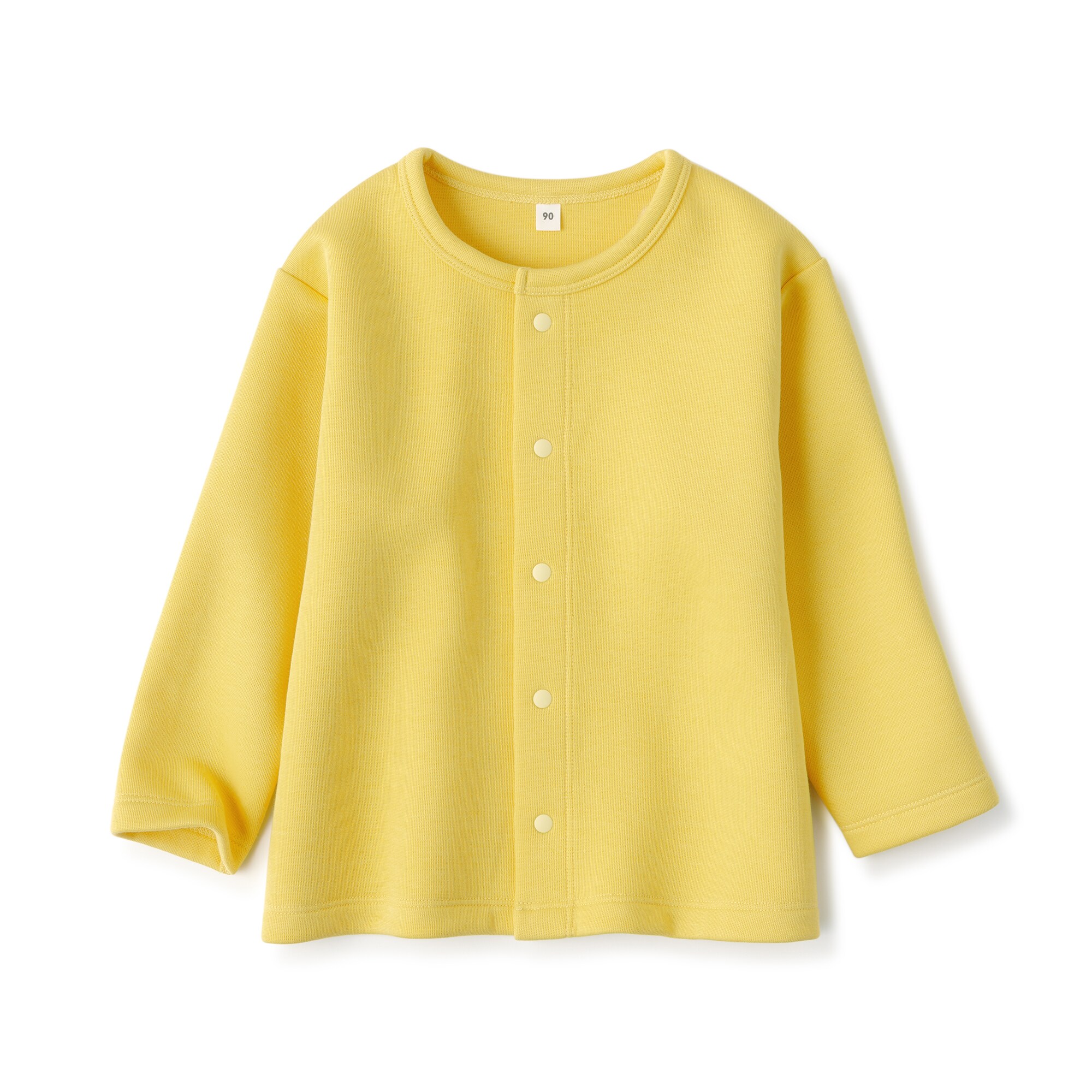 ベビー　二重編みスウェットスナップカーディガン