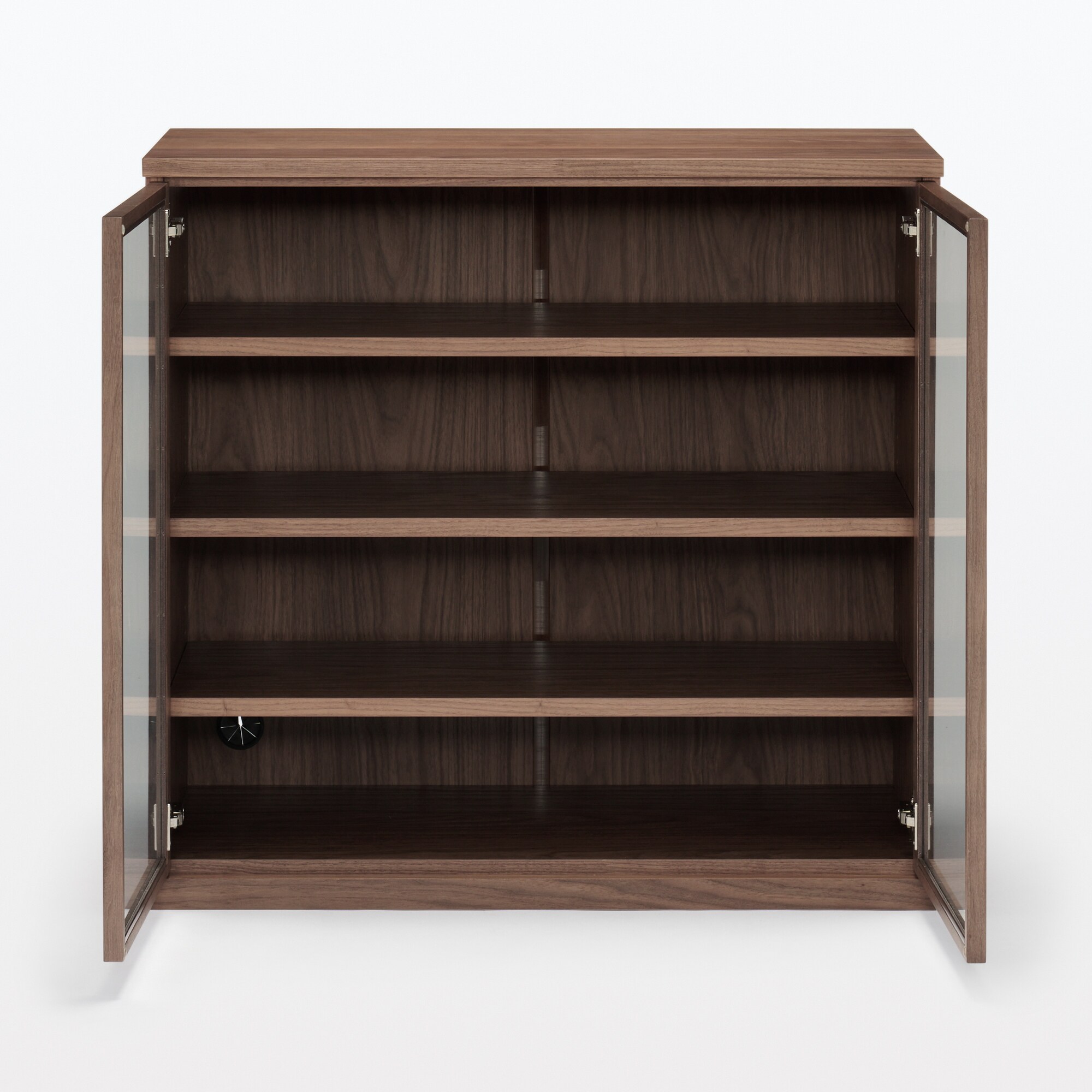 木製キャビネット　ガラス扉