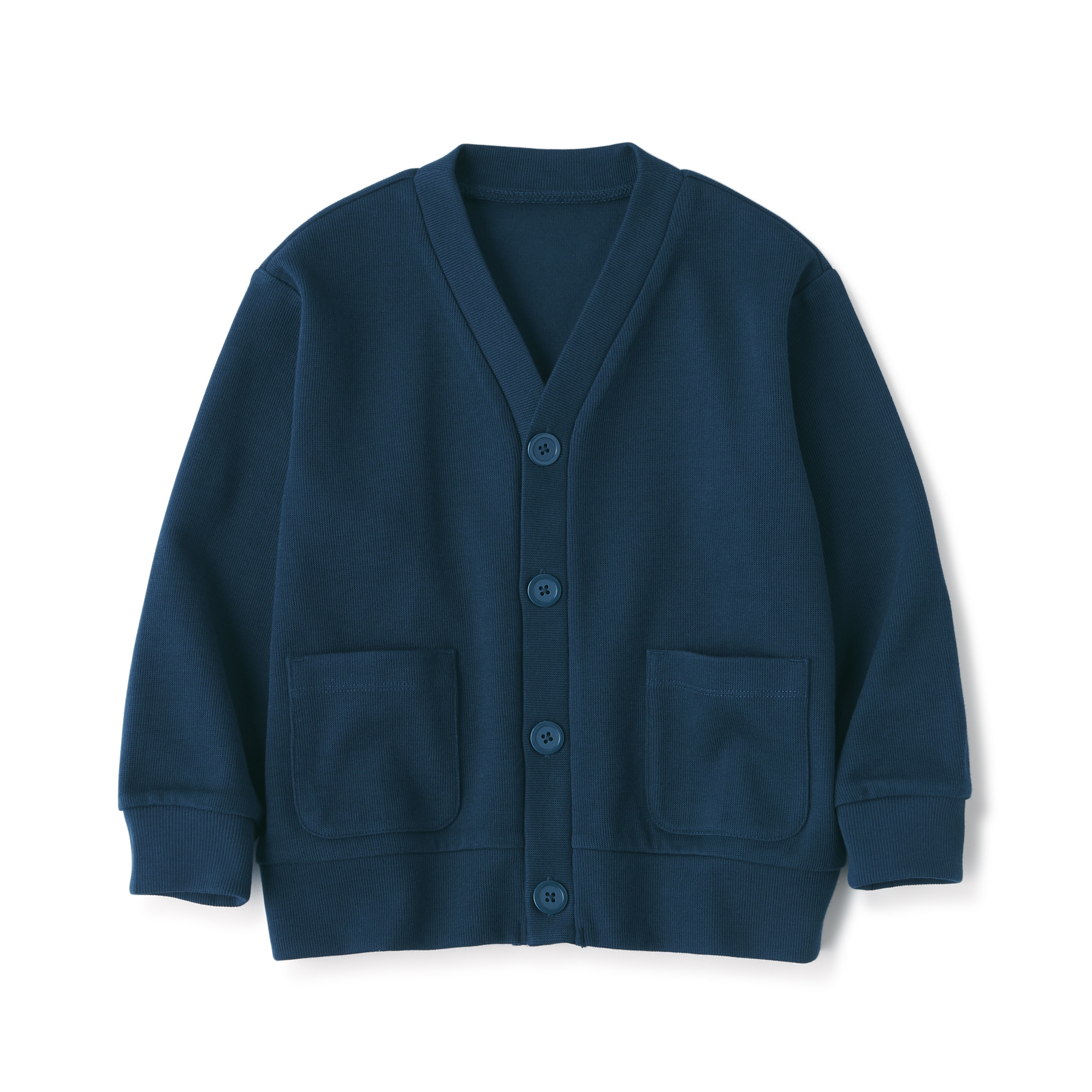 キッズ　二重編みＶネックカーディガン