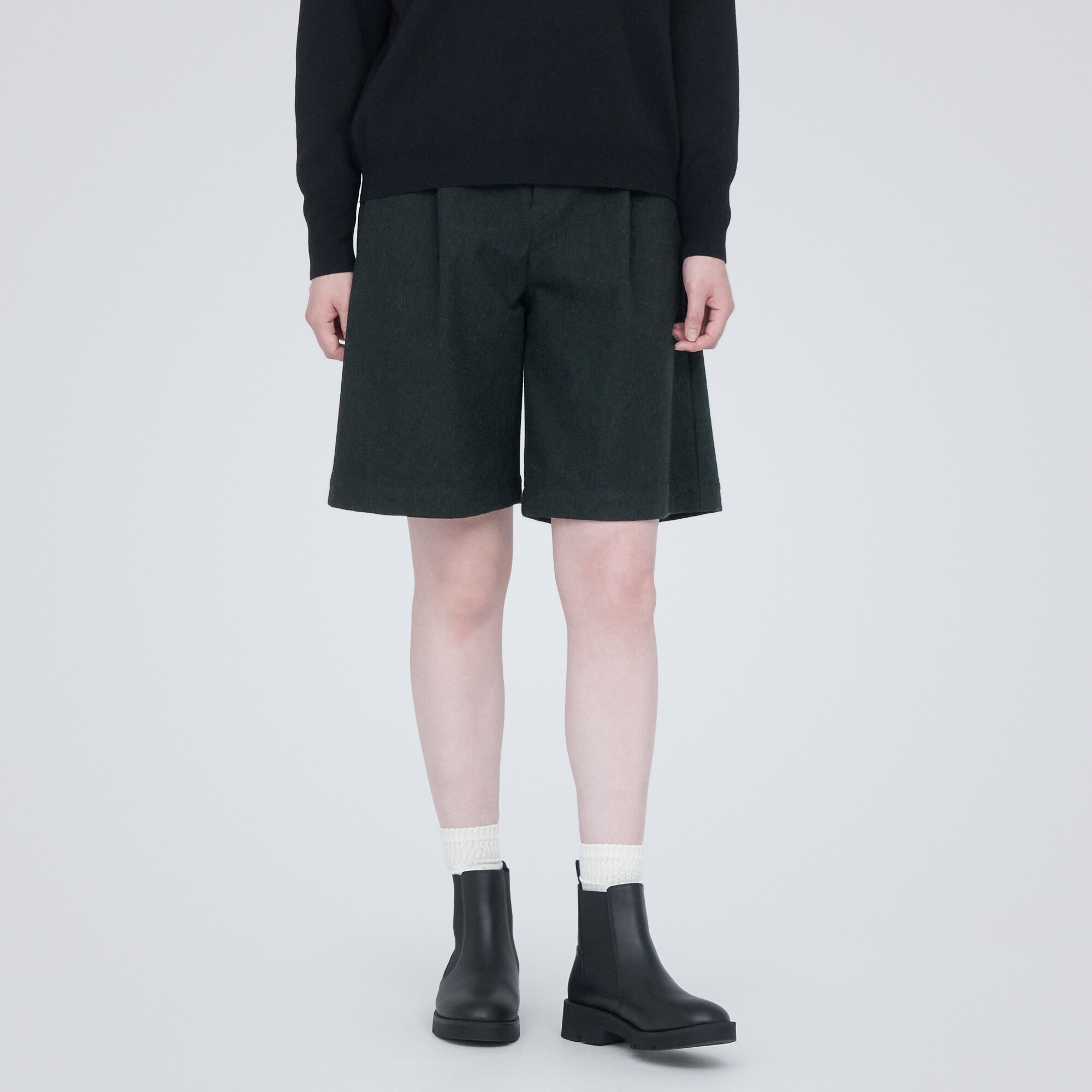 ストレッチ起毛ハーフパンツ