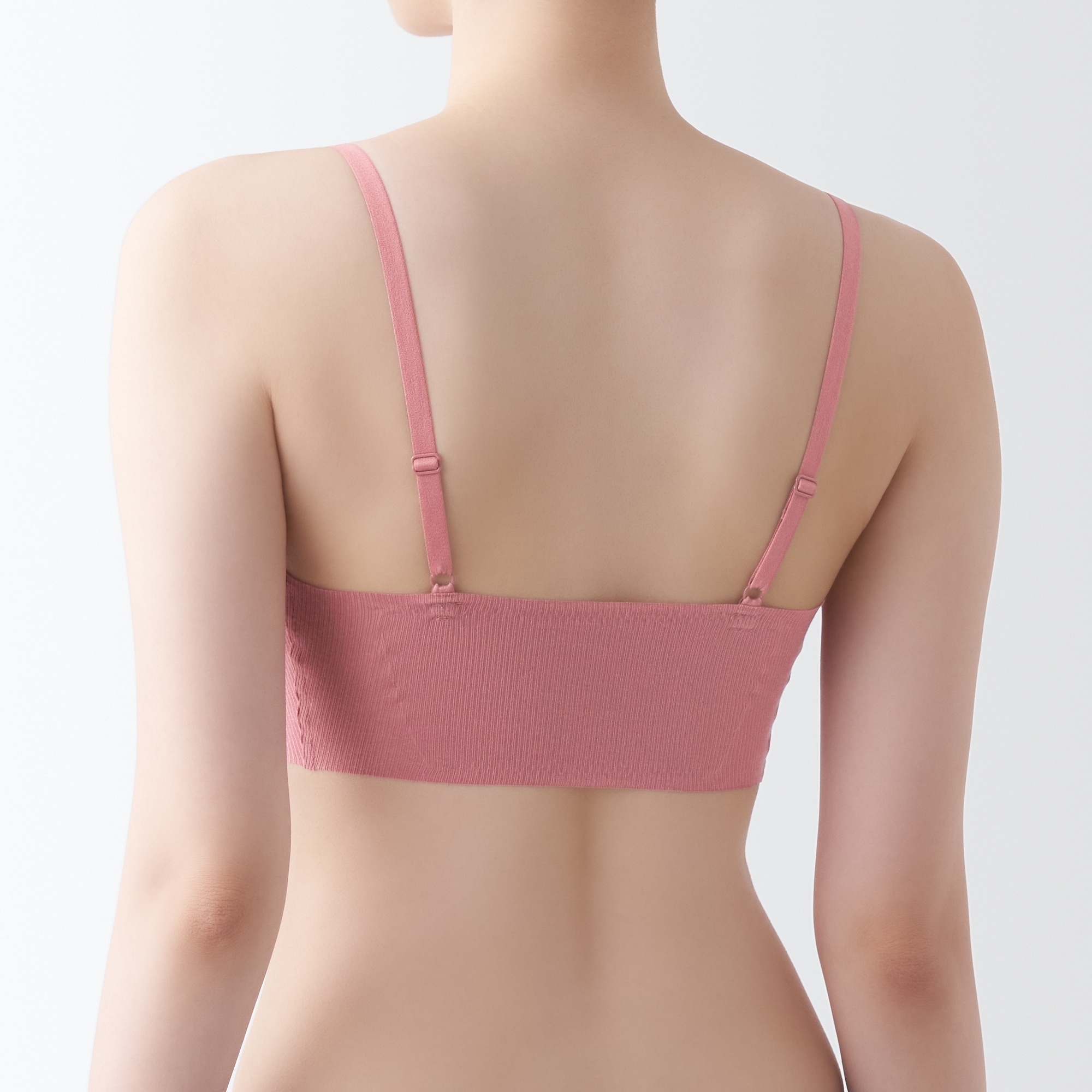 肌あたりがやさしいリブブラジャー